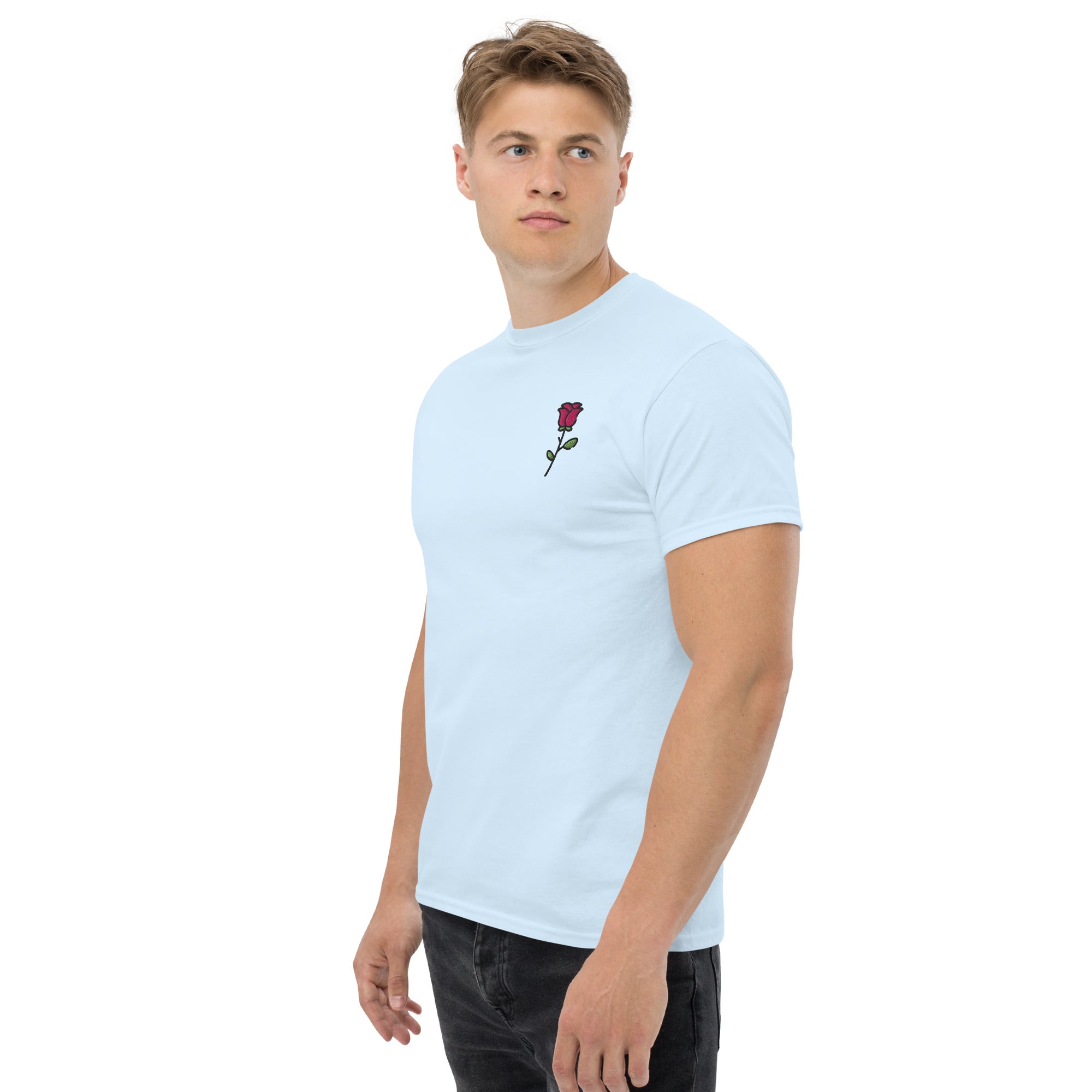 T-shirt Unisex Rosa con Gambo-Ricamati-Biiply-Biiply