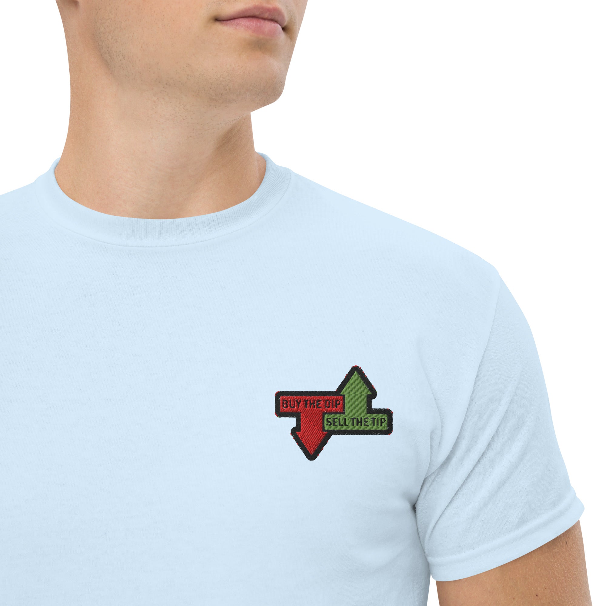 T-shirt Unisex Buy The dip Sel the tip-Ricamati-Biiply-Blu Chiaro-S-Biiply