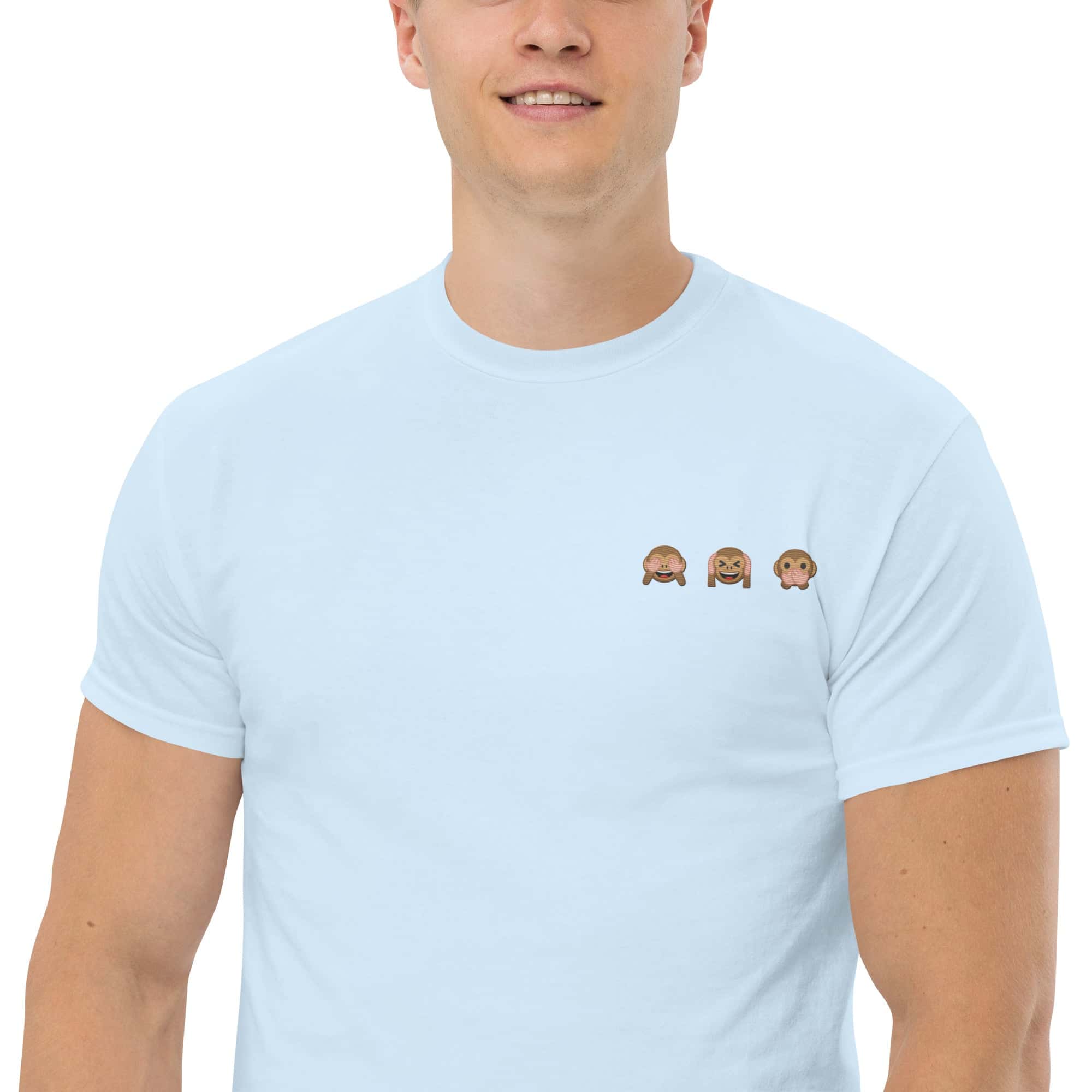 T-shirt Unisex emoji scimmiette-Ricamati-Biiply-Biiply