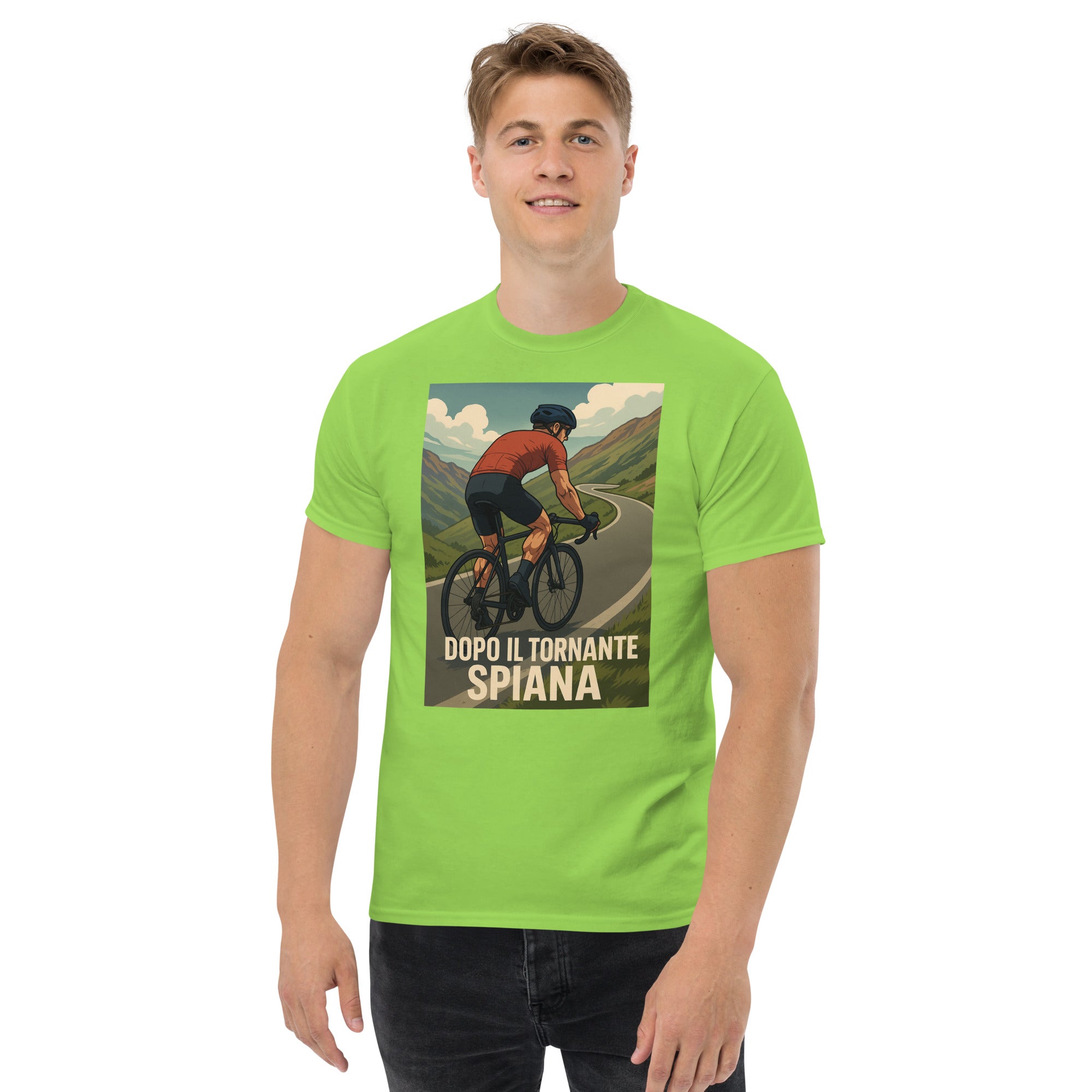T-shirt Unisex Dopo il tornante spiana-DTG-Biiply-Lime-S-Biiply