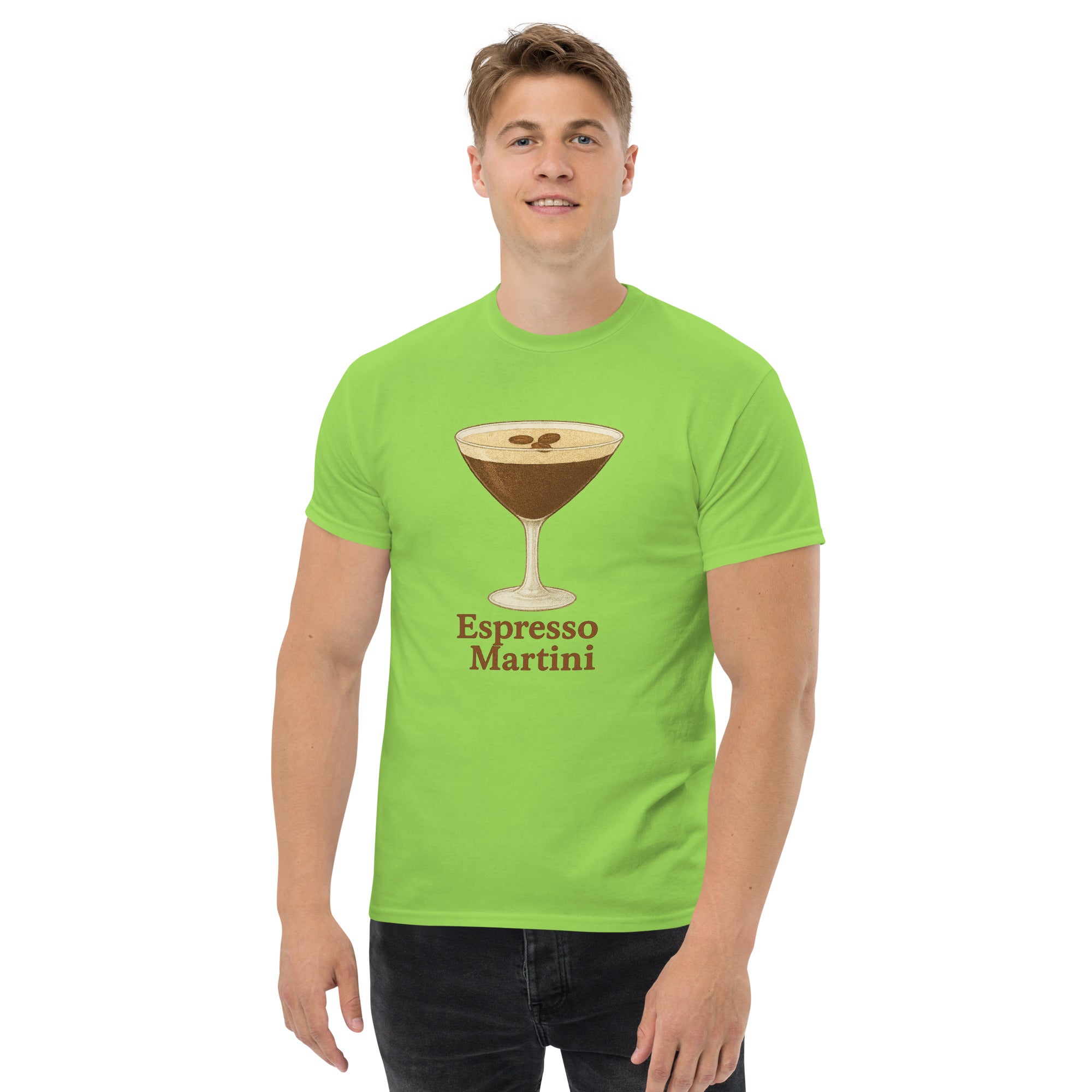 T-shirt Unisex Espresso Martini-DTG-Biiply-Lime-S-Biiply