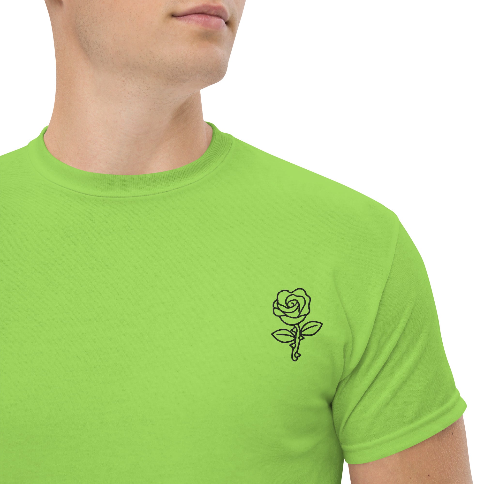 T-shirt Unisex Rosa-Ricamati-Biiply-Lime-S-Biiply