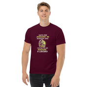 T-shirt Unisex Nato per Andare in Mountain Bike Costretto ad andare a Lavoro-DTG-Biiply-Granata-S-Biiply