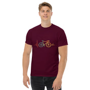 T-shirt Unisex Battito con Bici grossa-DTG-Biiply-Granata-S-Biiply