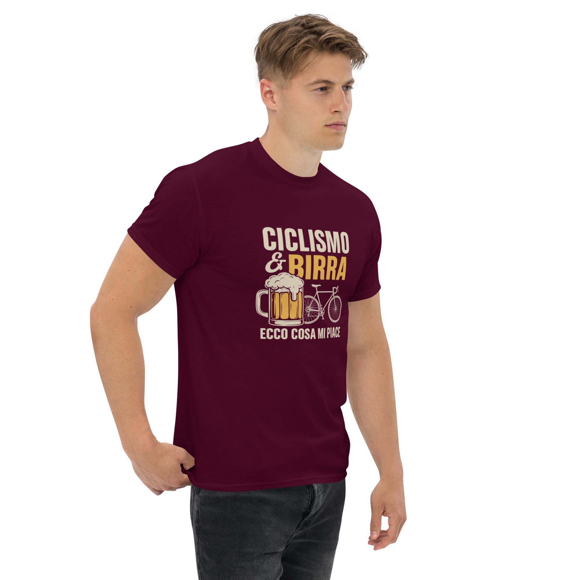 T-shirt Unisex Birra e Ciclismo-DTG-Biiply-Biiply