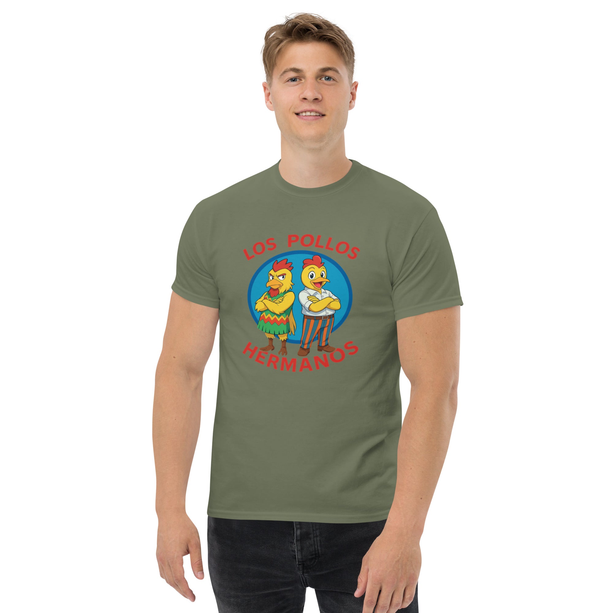 T-shirt Unisex Los Pollos Hermanos Anime-DTG-Biiply-Verde Militare-S-Biiply