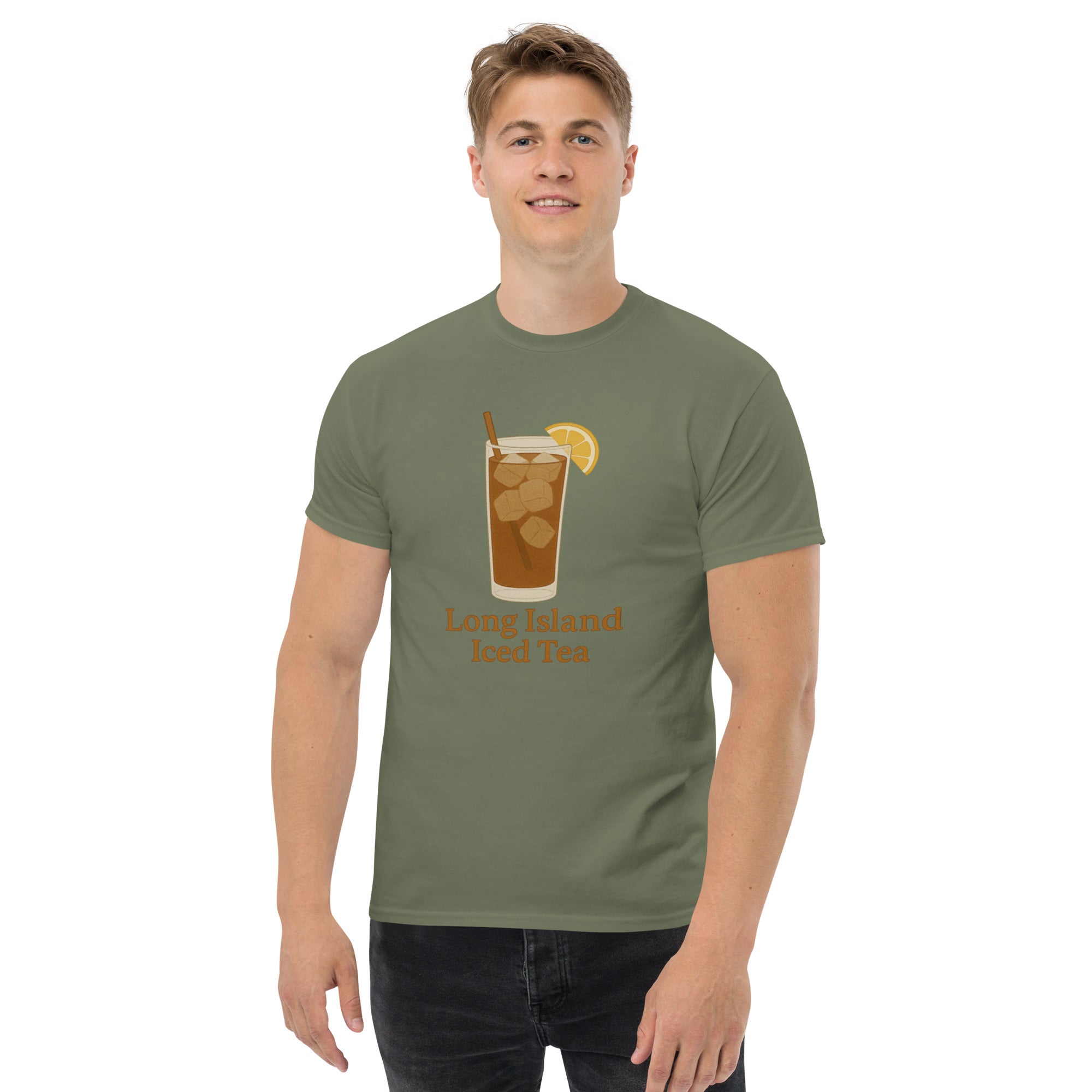 T-shirt Unisex Long Island Iced Tea-DTG-Biiply-Verde Militare-S-Biiply