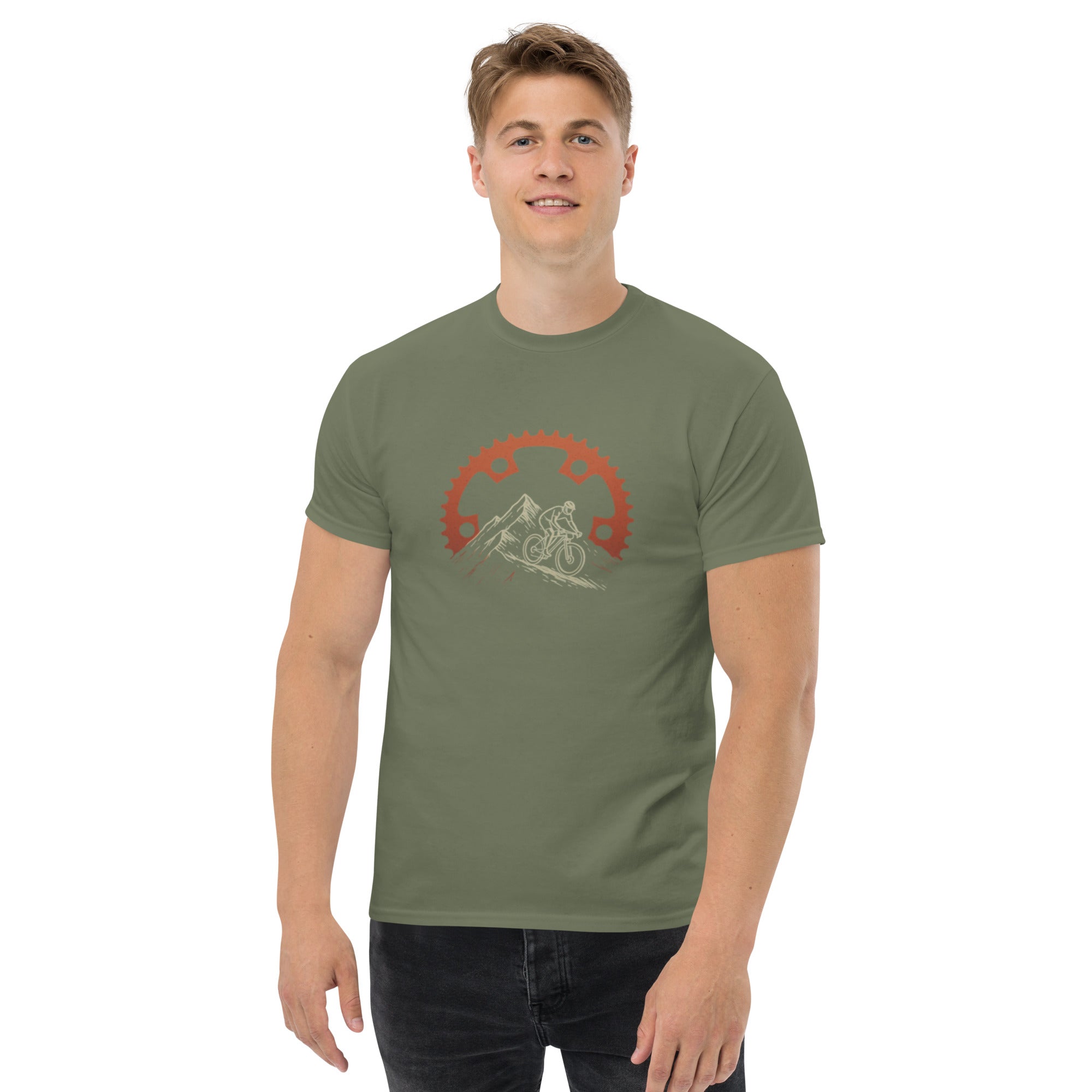 T-shirt Unisex Corona Mountain Bike-DTG-Biiply-Verde Militare-S-Biiply