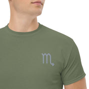 T-shirt Unisex Scorpione-Ricamati-Biiply-Verde Militare-S-Biiply