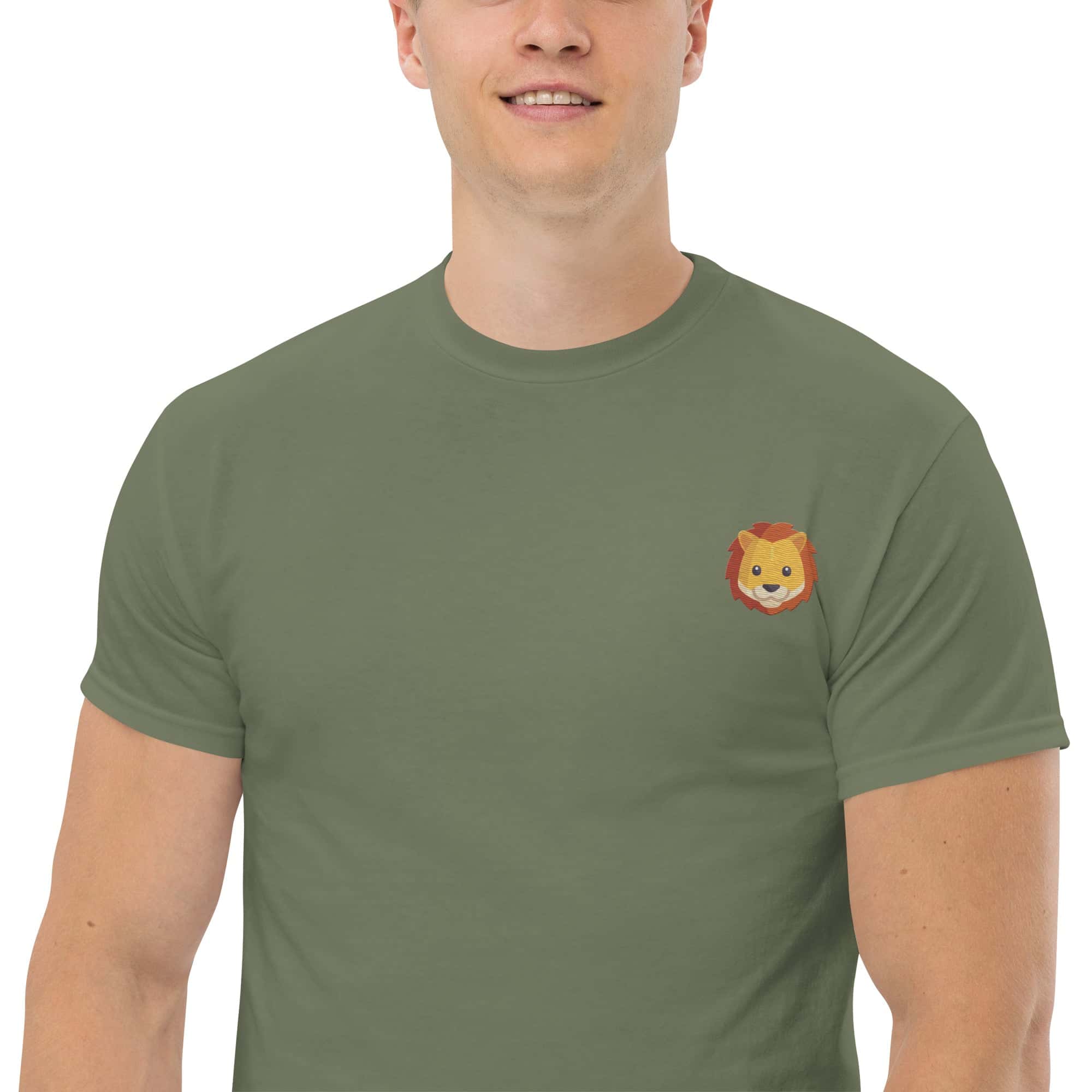 T-shirt Unisex Leone-Ricamati-Biiply-Biiply