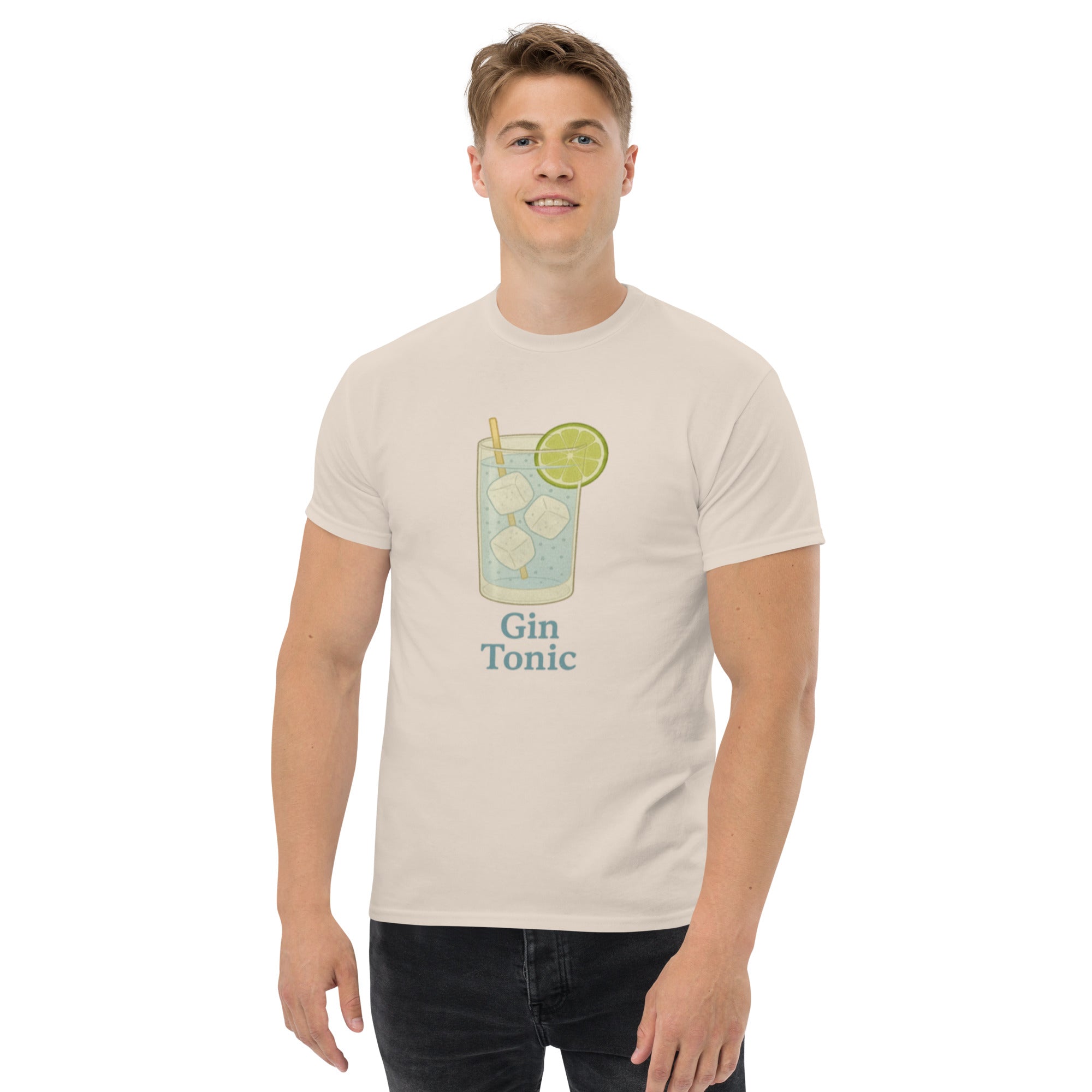 T-shirt Unisex Gin Tonic-DTG-Biiply-Naturale-S-Biiply