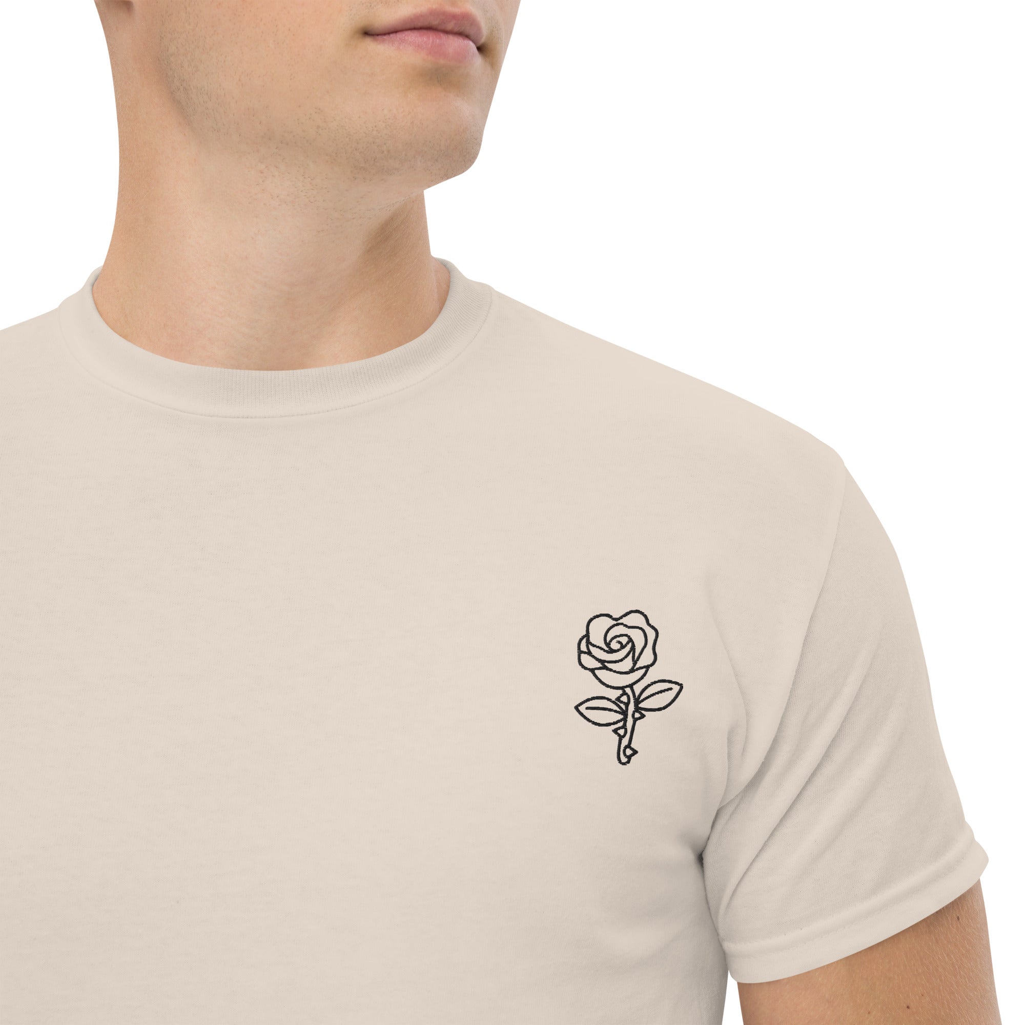 T-shirt Unisex Rosa-Ricamati-Biiply-Naturale-S-Biiply