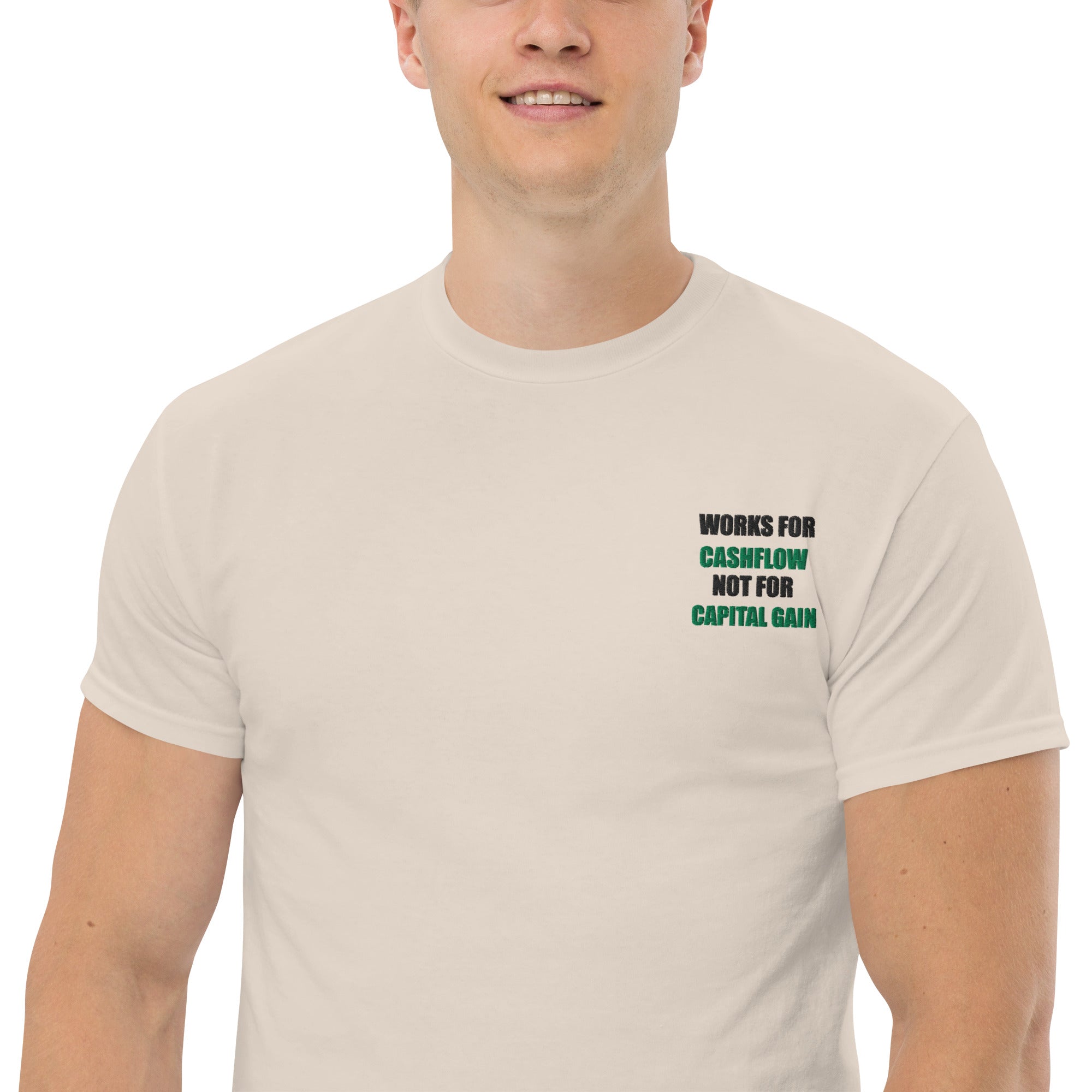 T-shirt Unisex Works Cashflow not Capitalgain-Ricamati-Biiply-Biiply