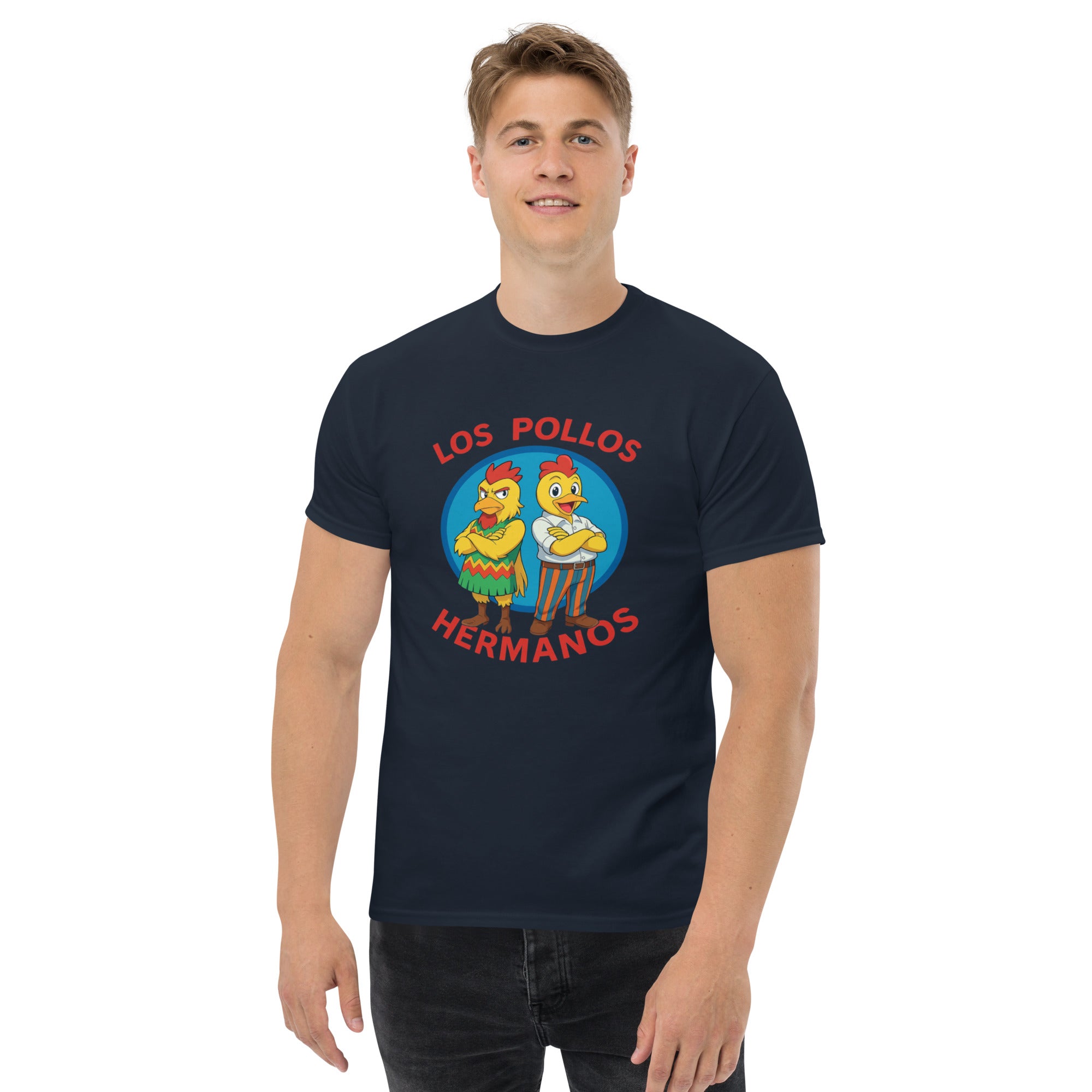 T-shirt Unisex Los Pollos Hermanos Anime-DTG-Biiply-Navy-S-Biiply
