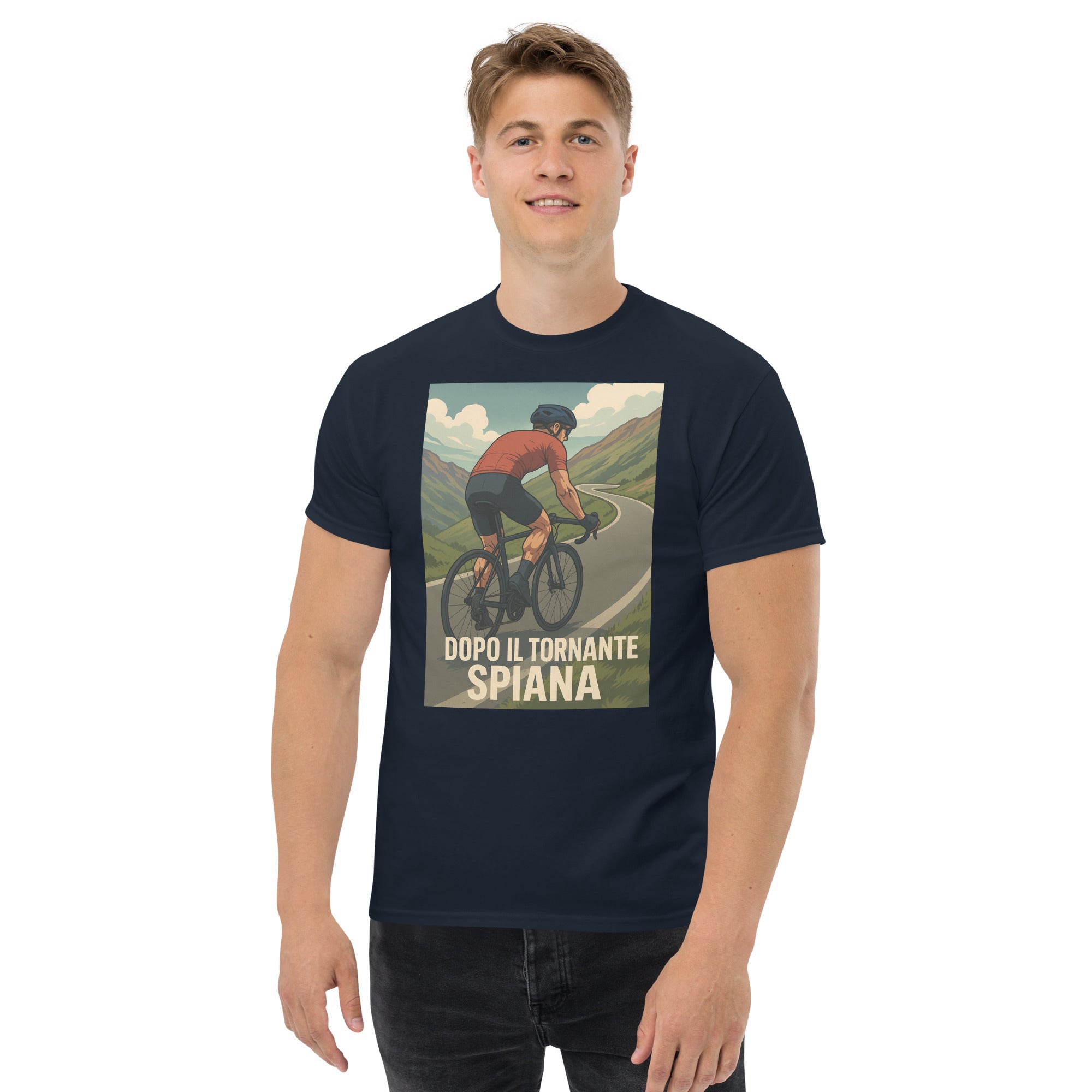 T-shirt Unisex Dopo il tornante spiana-DTG-Biiply-Navy-S-Biiply