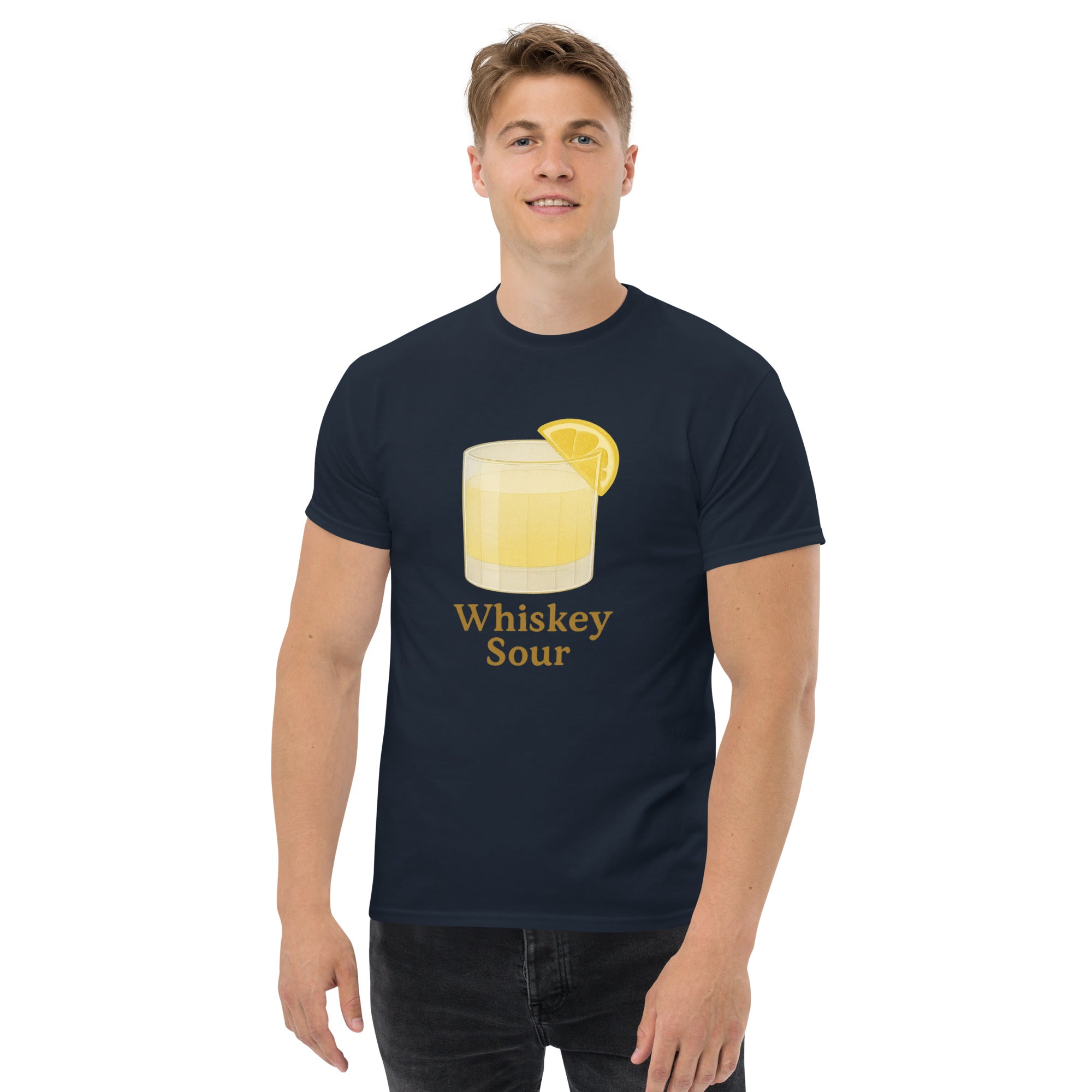 T-shirt Unisex Whiskey Sour-DTG-Biiply-Navy-S-Biiply