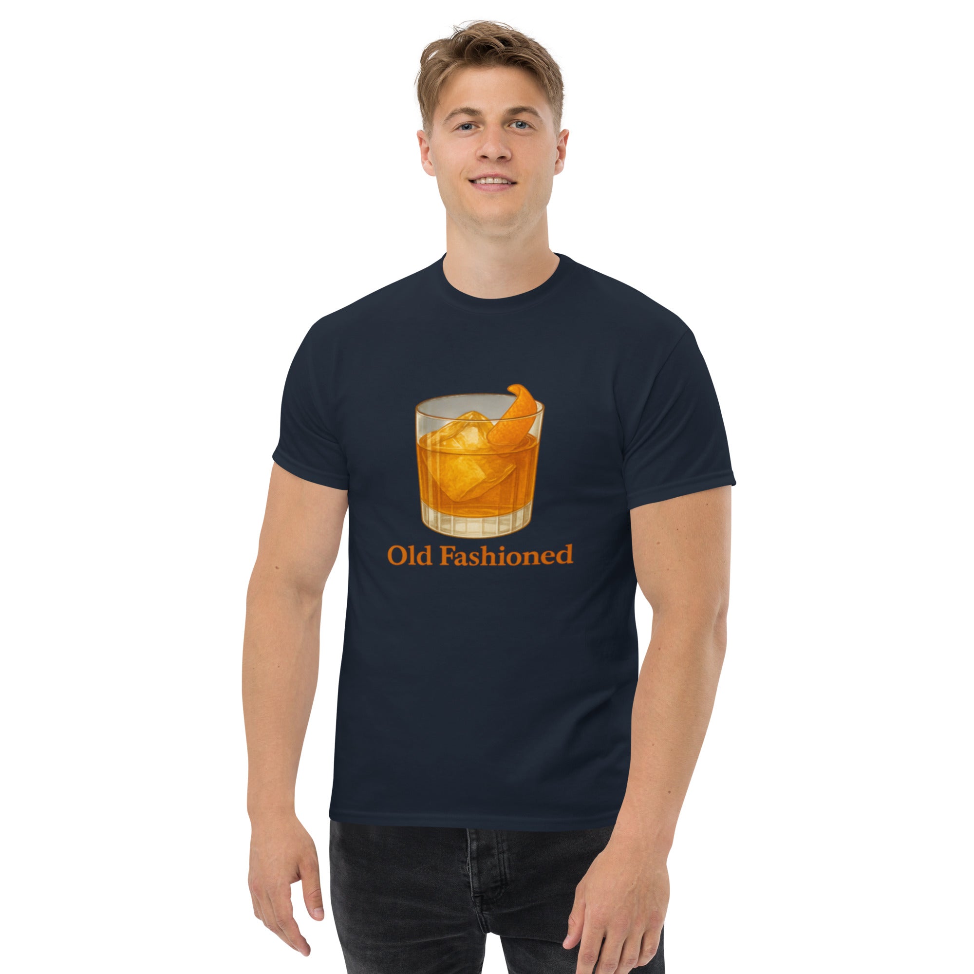 T-shirt Unisex Old Fashioned-DTG-Biiply-Navy-S-Biiply