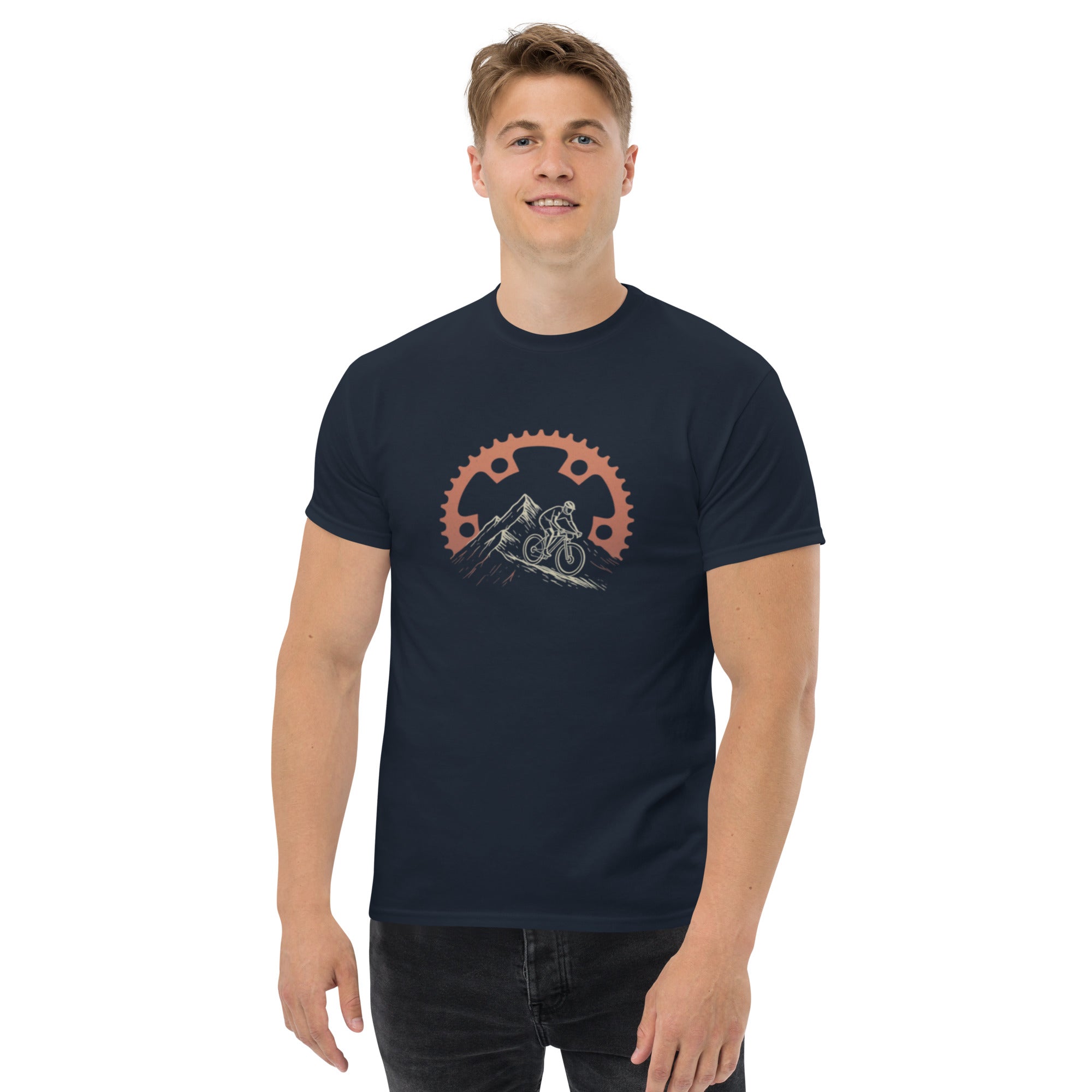 T-shirt Unisex Corona Mountain Bike-DTG-Biiply-Navy-S-Biiply