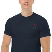 T-shirt Unisex Rosa con Gambo-Ricamati-Biiply-Biiply