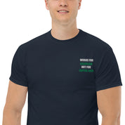 T-shirt Unisex Works Cashflow not Capitalgain White logo-Ricamati-Biiply-Biiply