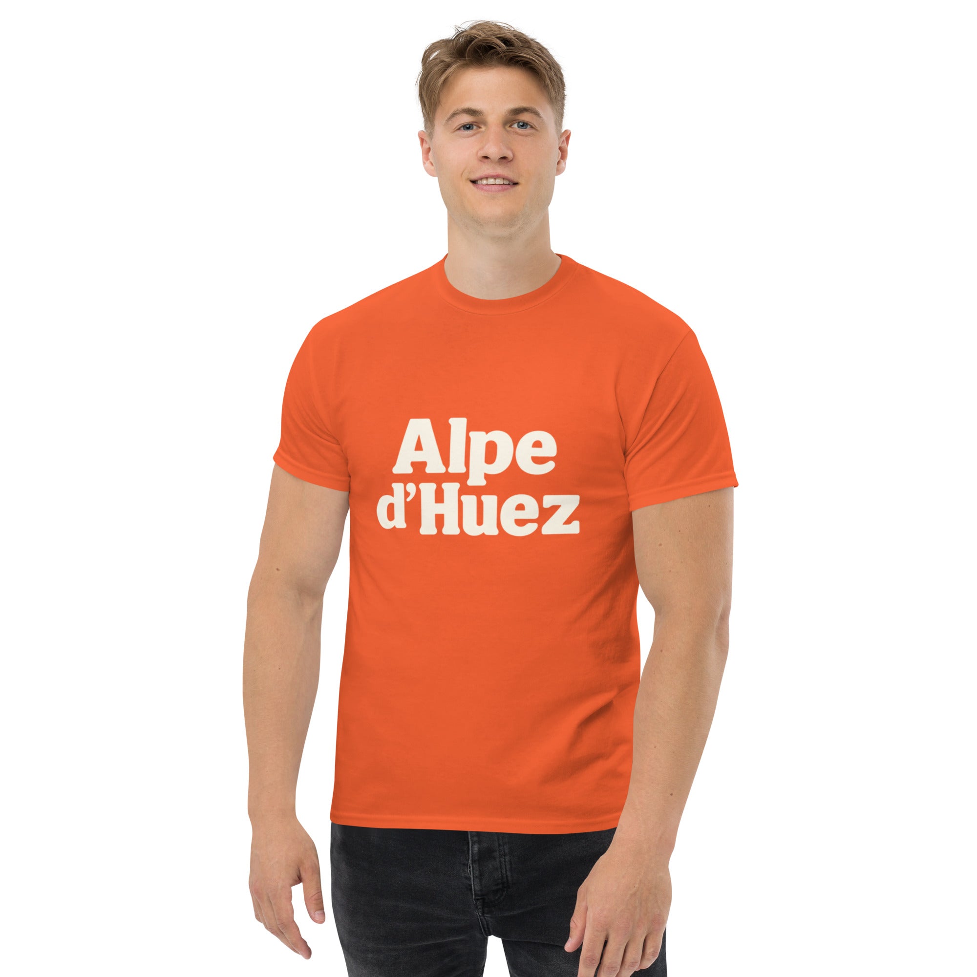 T-shirt Unisex Alpe d'Huez-DTG-Biiply-Arancione-S-Biiply