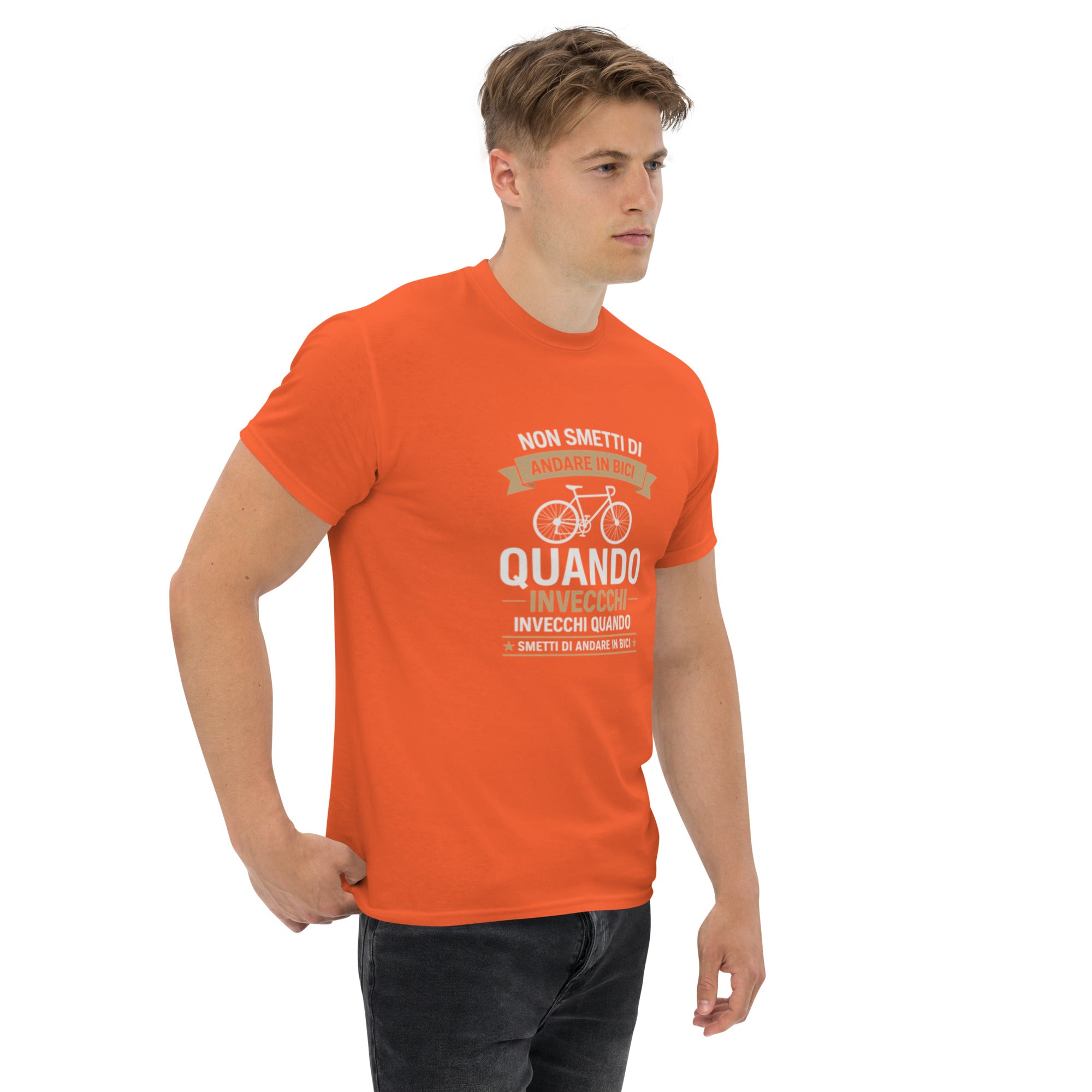 T-shirt Unisex Non Smetti di andare in bici quando...-DTG-Biiply-Biiply