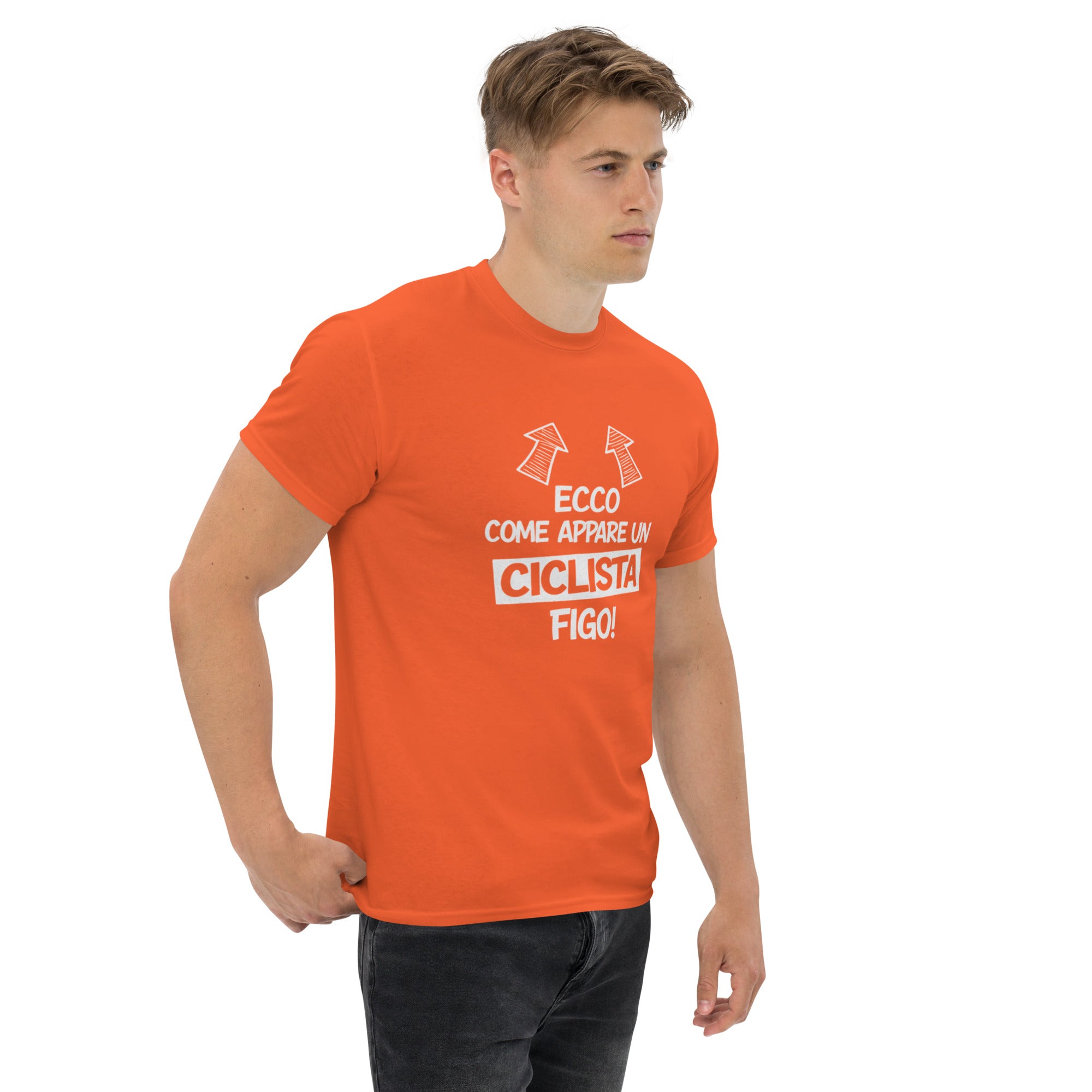 T-shirt Unisex Ecco come appare un ciclista figo-DTG-Biiply-Biiply