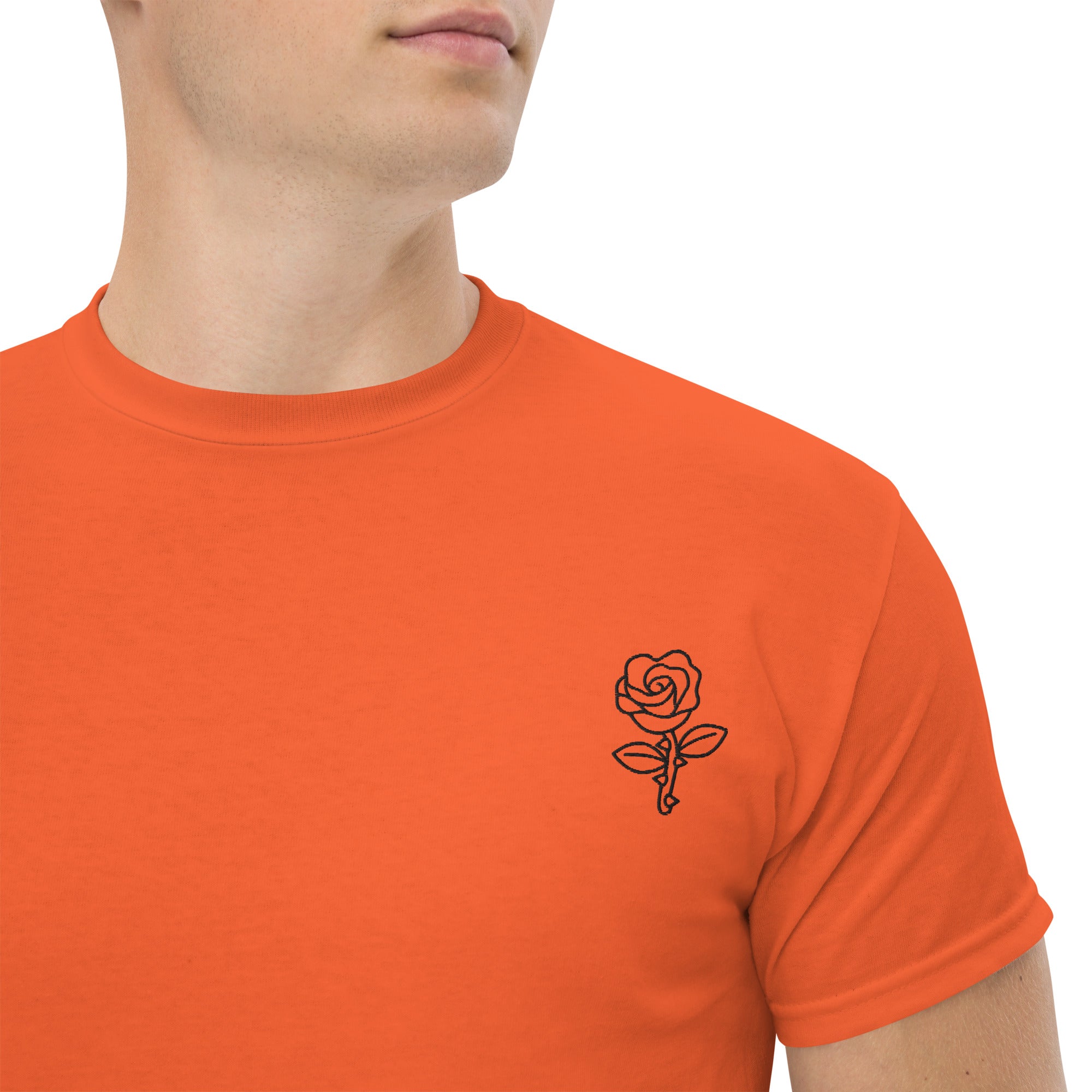 T-shirt Unisex Rosa-Ricamati-Biiply-Arancione-S-Biiply