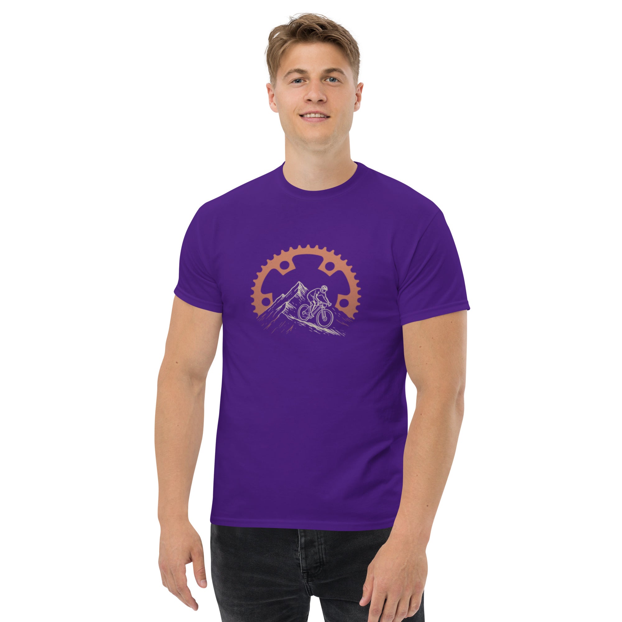 T-shirt Unisex Corona Mountain Bike-DTG-Biiply-Porpora-S-Biiply