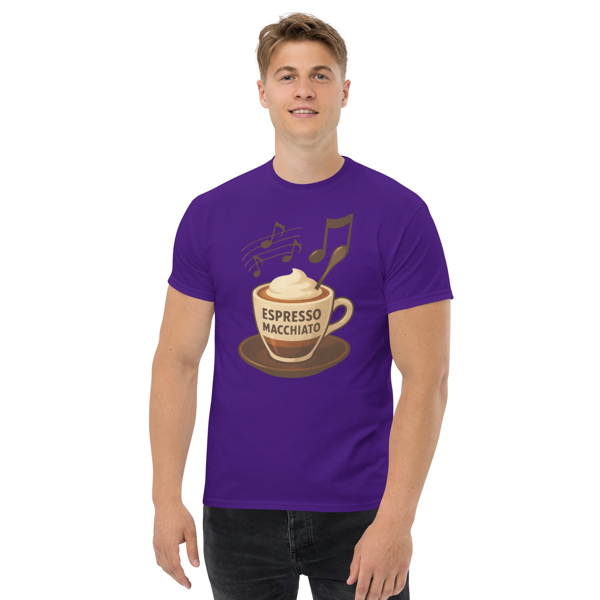 T-shirt Unisex Espresso Macchiato-DTG-Biiply-Porpora-S-Biiply