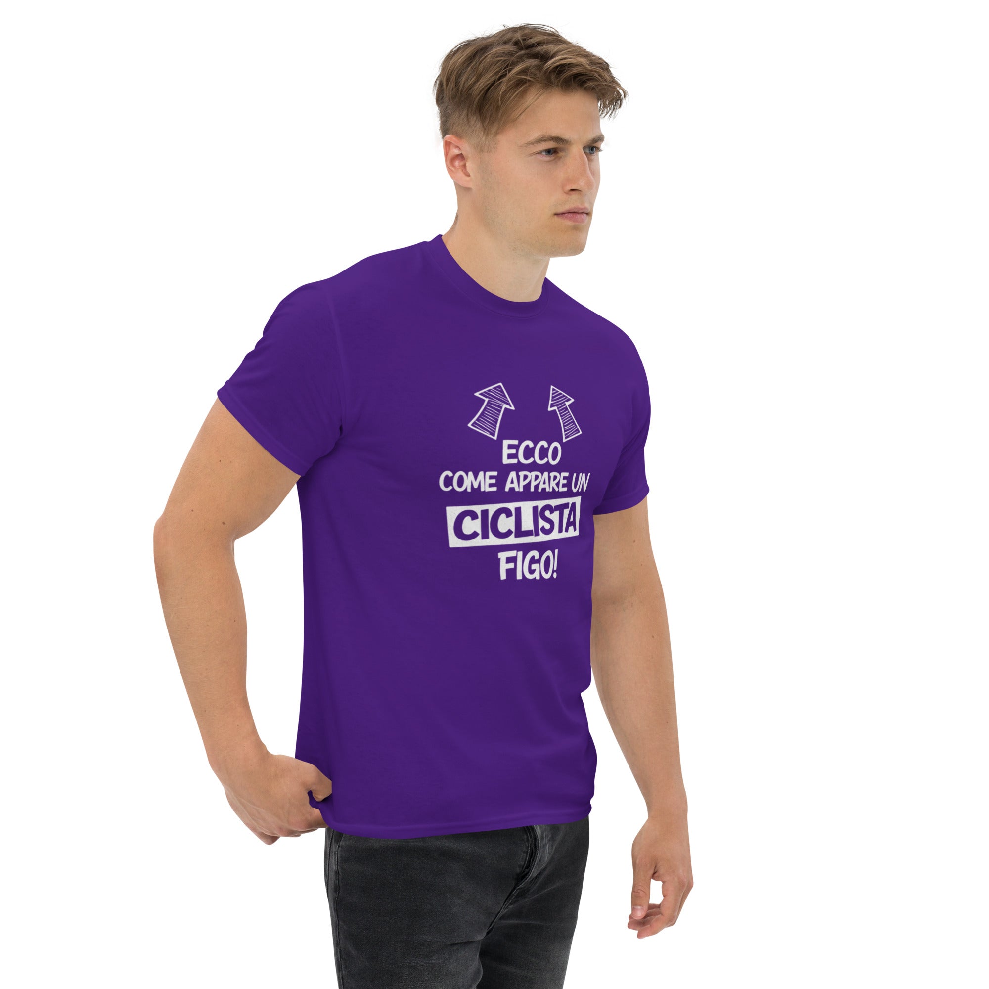 T-shirt Unisex Ecco come appare un ciclista figo-DTG-Biiply-Biiply