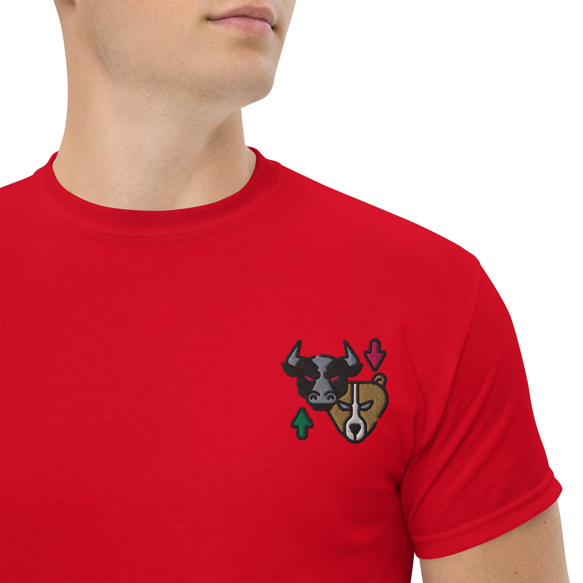 T-shirt Unisex Bull & Bear-Ricamati-Biiply-Rosso-S-Biiply