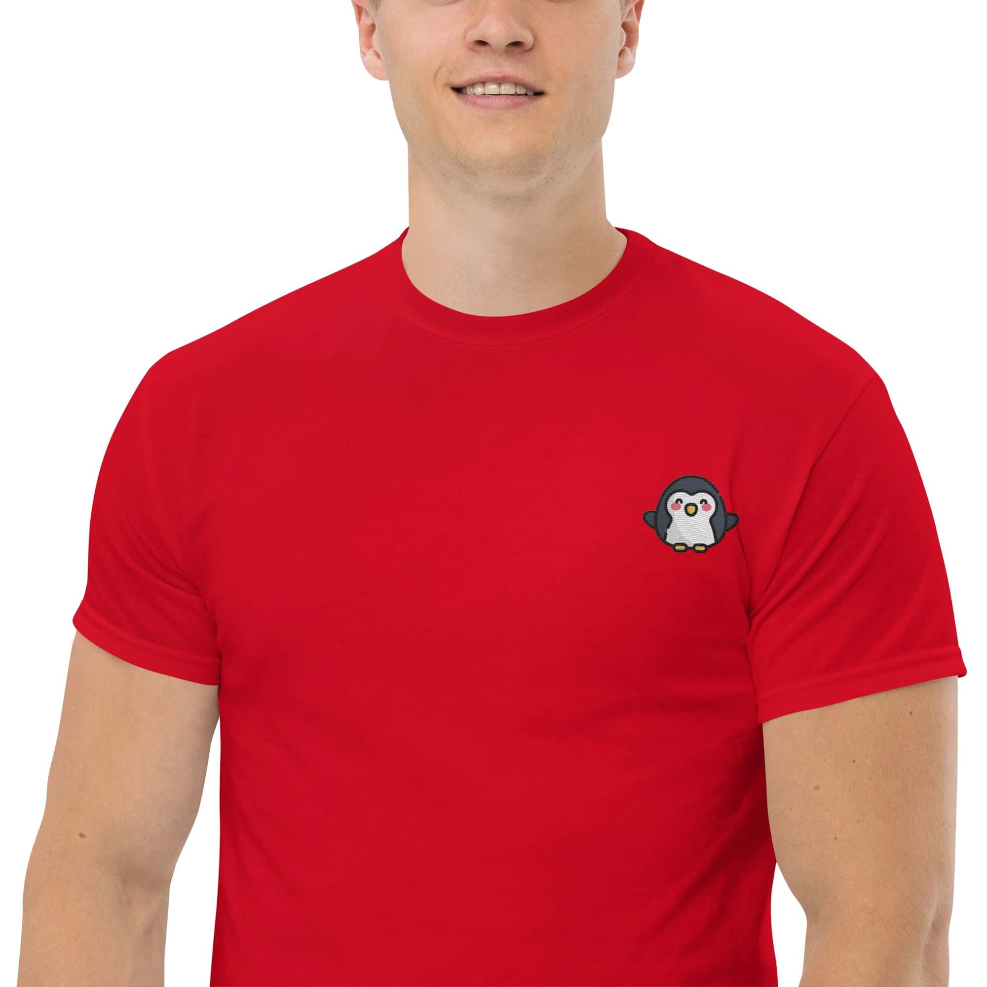 T-shirt Unisex Pinguino-Ricamati-Biiply-Biiply