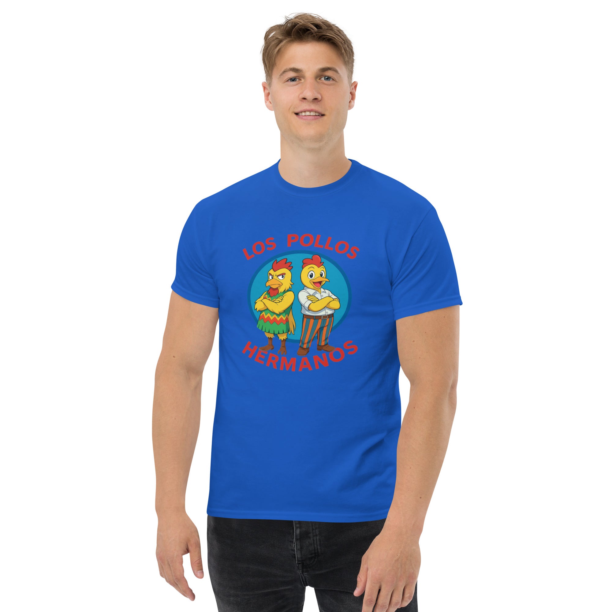 T-shirt Unisex Los Pollos Hermanos Anime-DTG-Biiply-Royal-S-Biiply