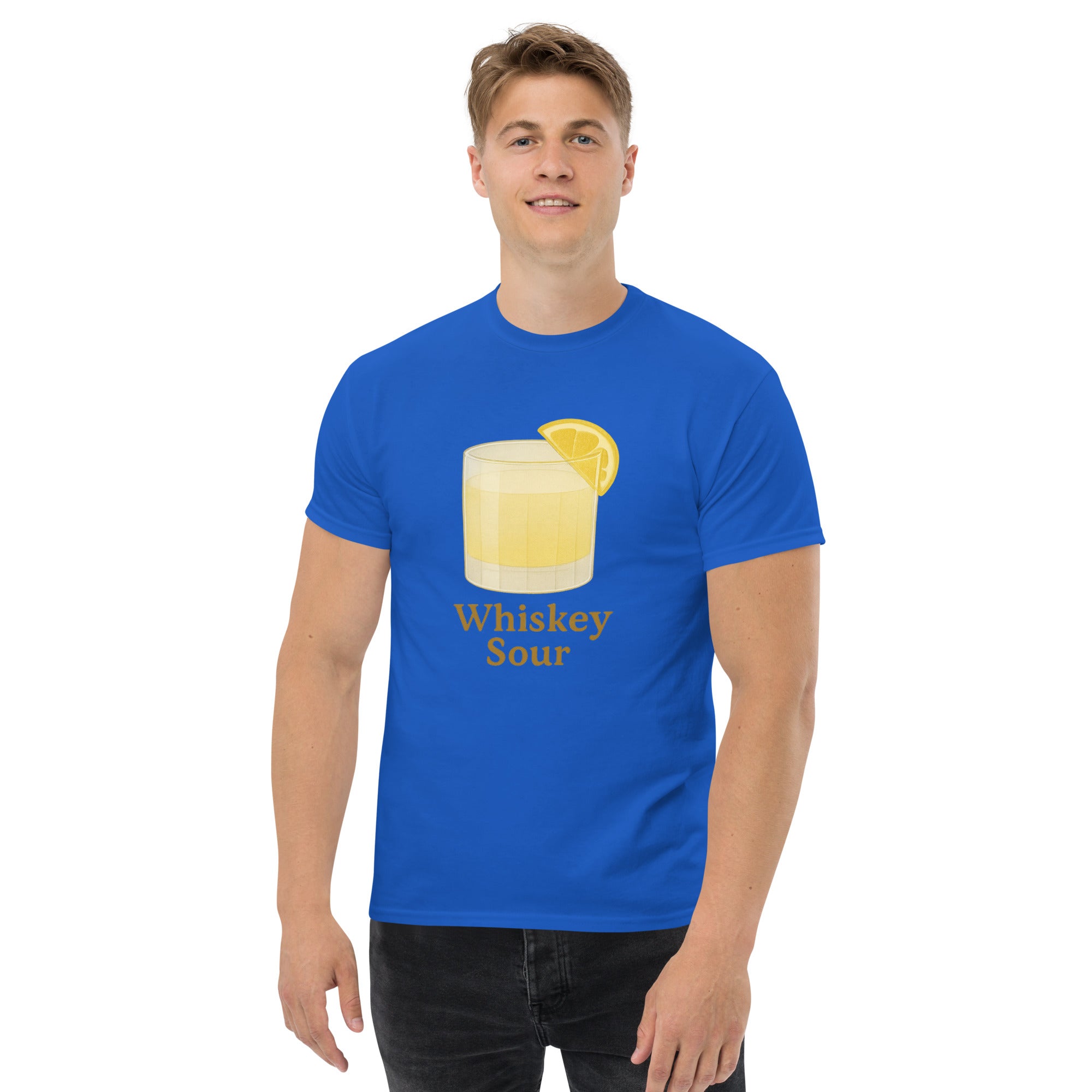 T-shirt Unisex Whiskey Sour-DTG-Biiply-Royal-S-Biiply
