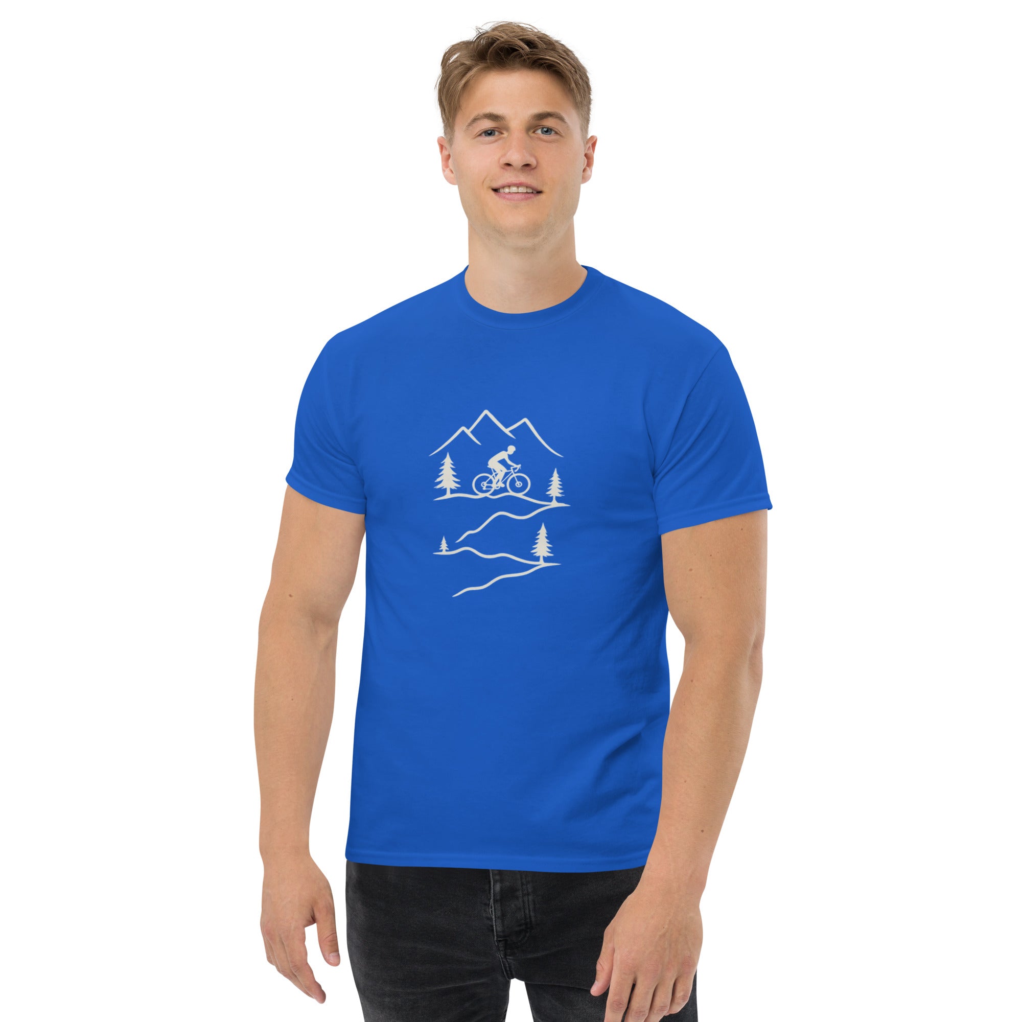 T-shirt Unisex Ride Bike-DTG-Biiply-Royal-S-Biiply