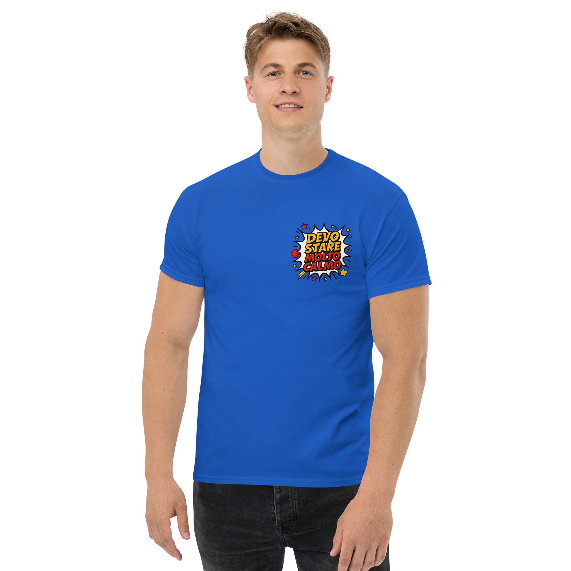 T-shirt Stampata Unisex Devo stare molto calmo