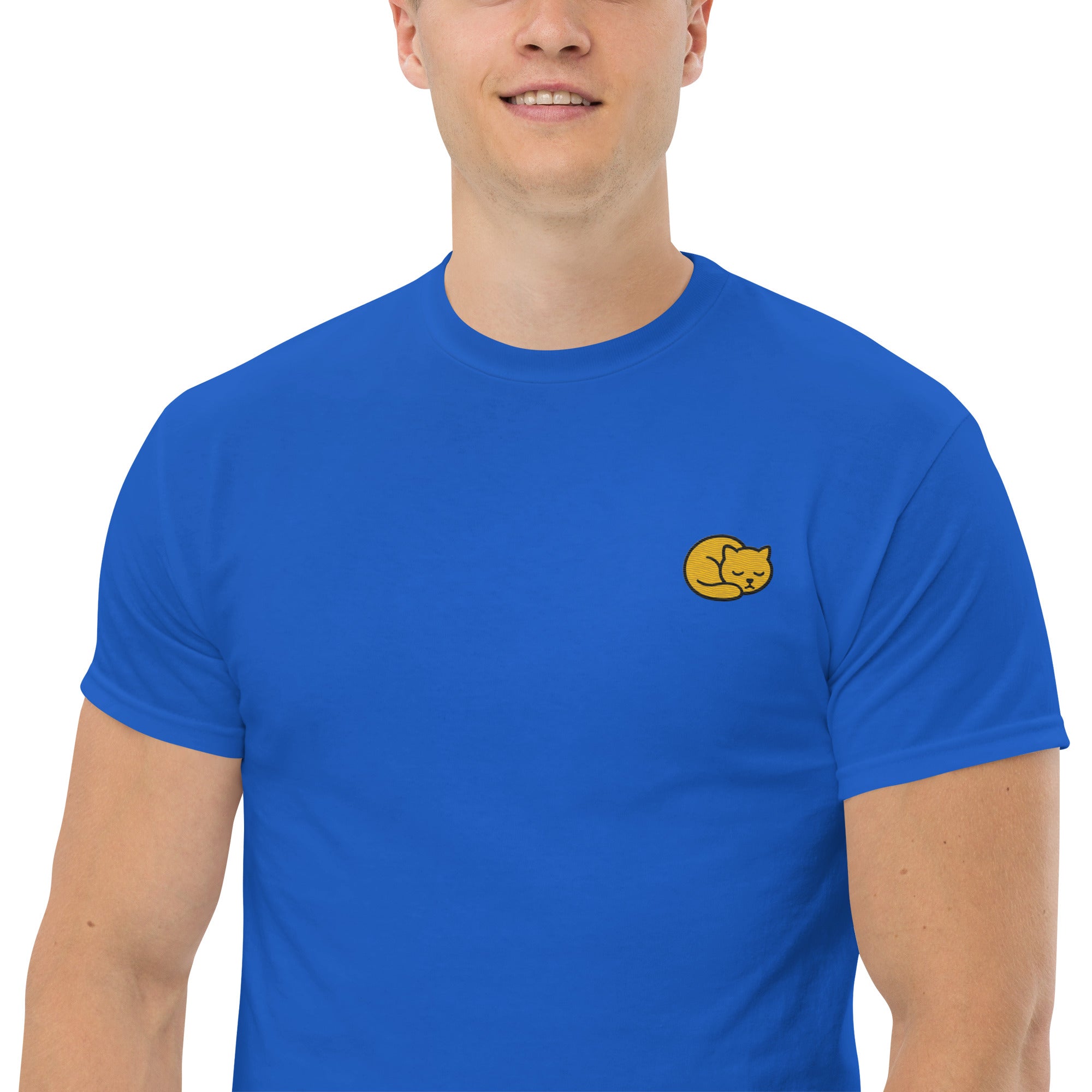 T-shirt Ricamata Unisex Gattino-Ricamati-Biiply-Royal-S-Biiply