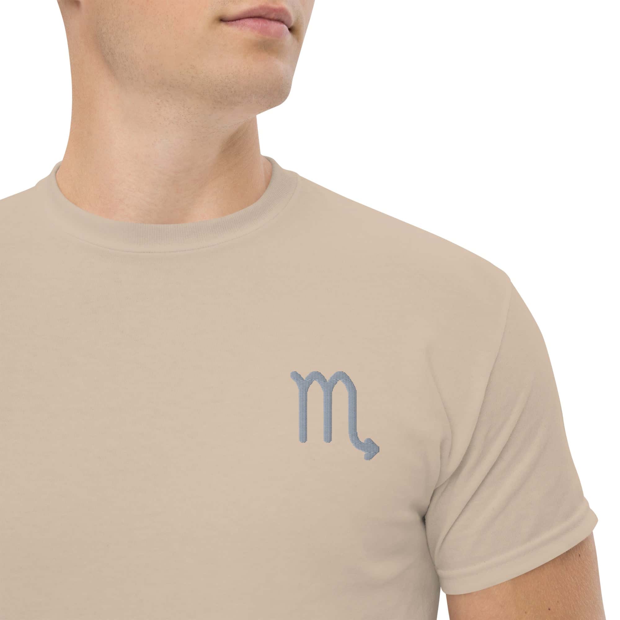 T-shirt Unisex Scorpione-Ricamati-Biiply-Sabbia-S-Biiply