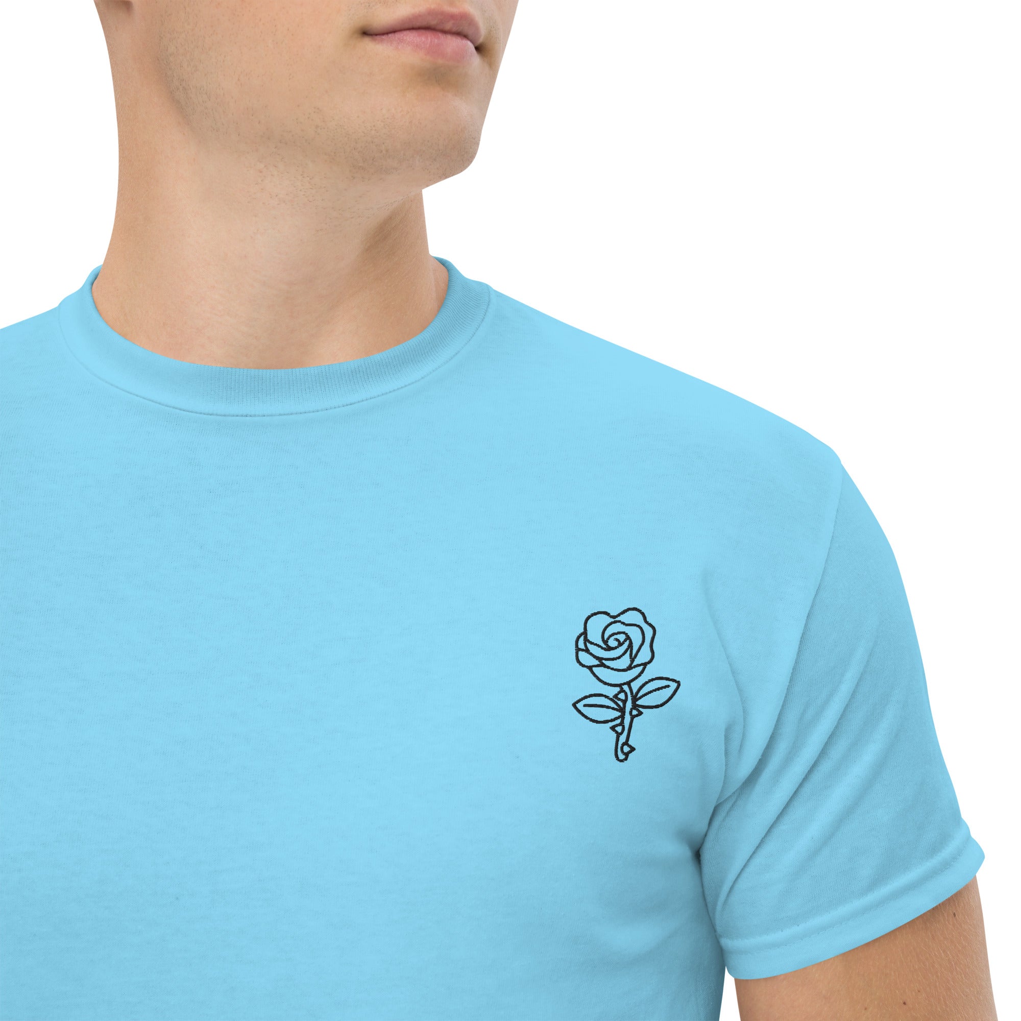 T-shirt Unisex Rosa-Ricamati-Biiply-Cielo-S-Biiply