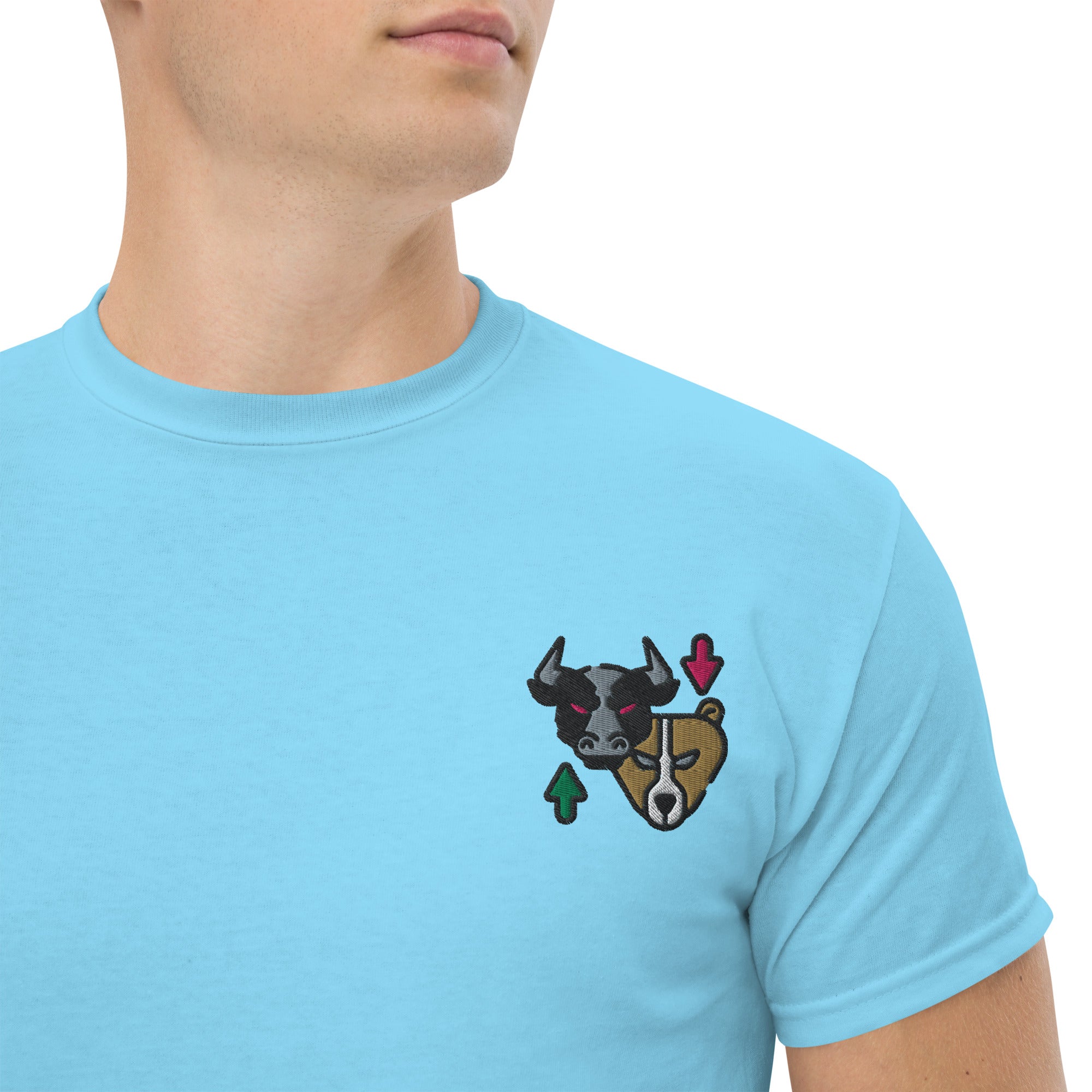 T-shirt Unisex Bull & Bear-Ricamati-Biiply-Cielo-S-Biiply