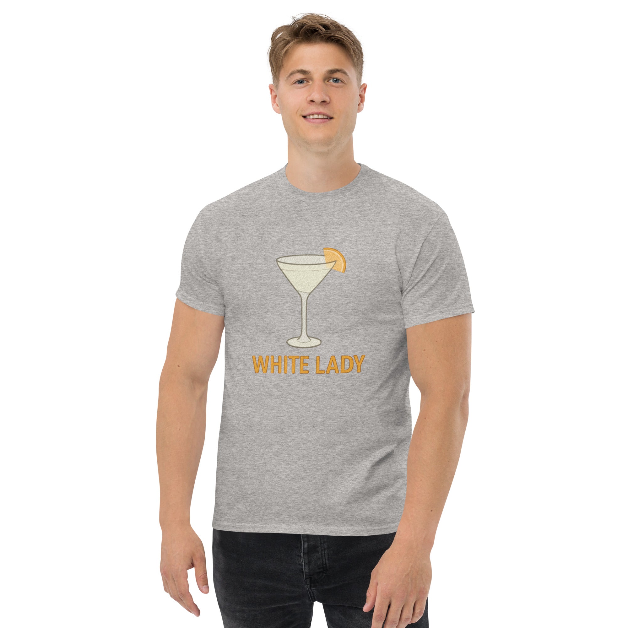 T-shirt Unisex White Lady-DTG-Biiply-Grigio Sportivo-S-Biiply