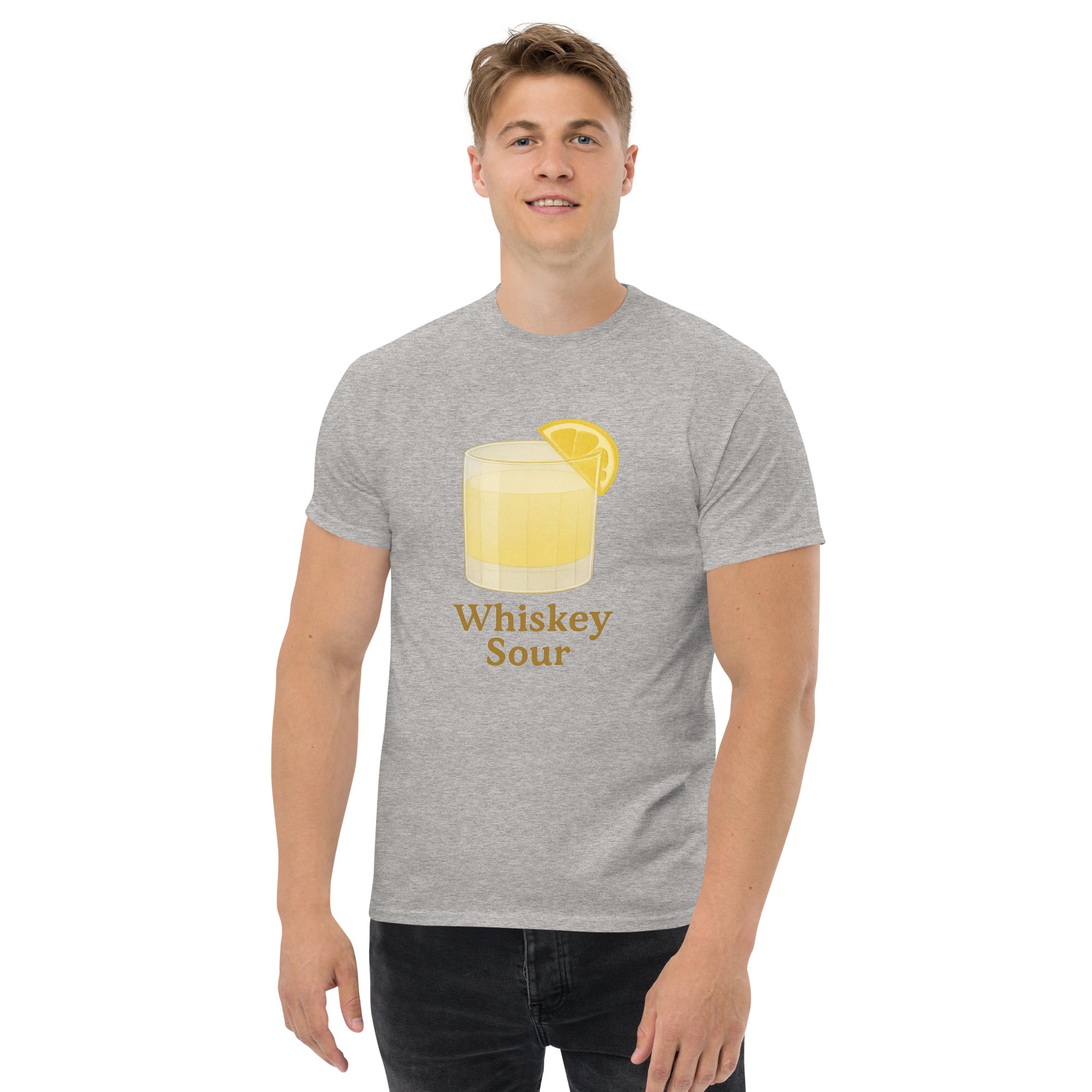 T-shirt Unisex Whiskey Sour-DTG-Biiply-Grigio Sportivo-S-Biiply