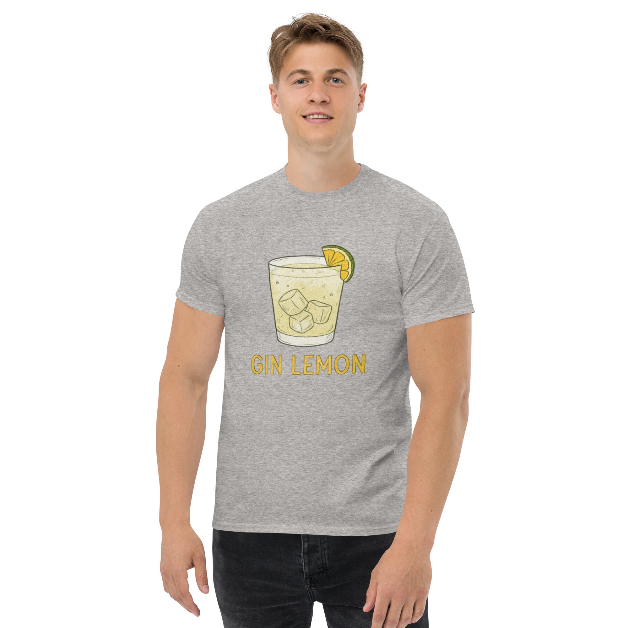 T-shirt Unisex Gin Lemon-DTG-Biiply-Grigio Sportivo-S-Biiply
