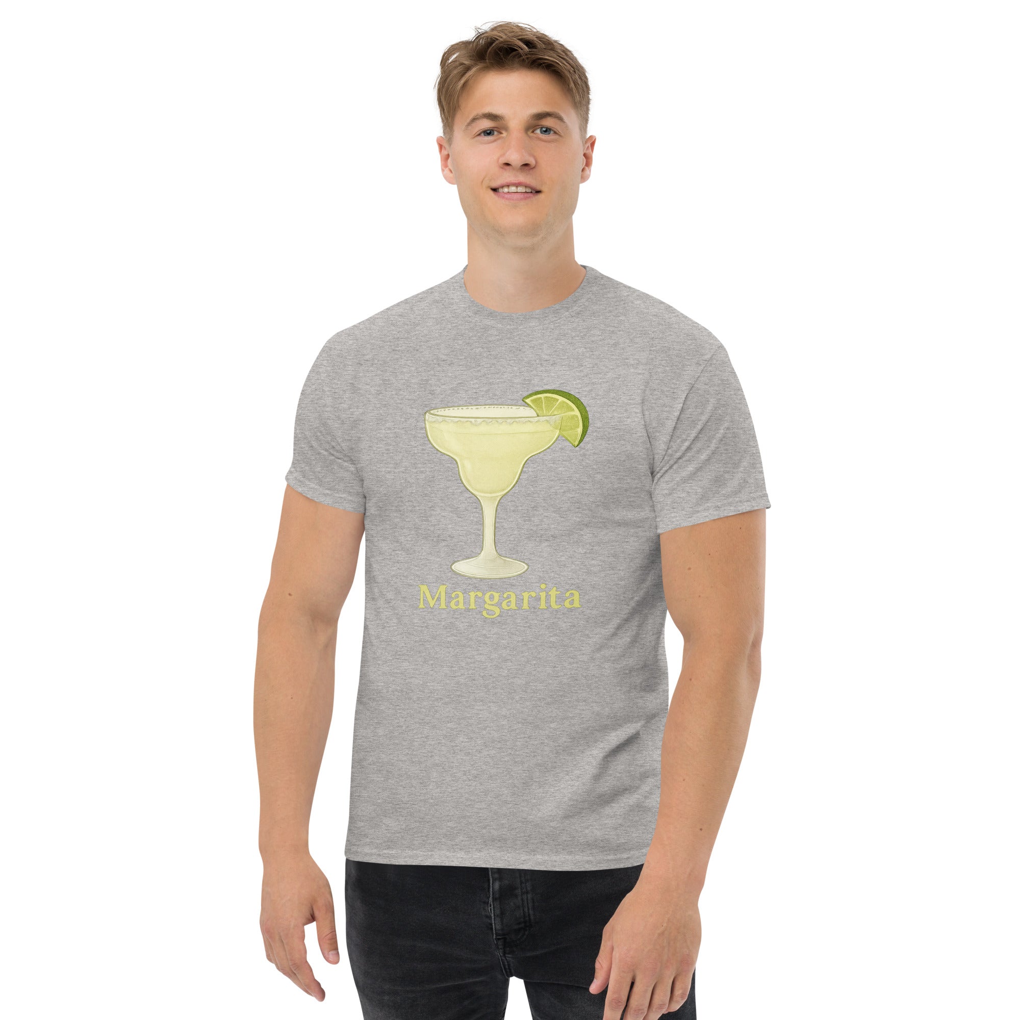 T-shirt Unisex Margarita-DTG-Biiply-Grigio Sportivo-S-Biiply