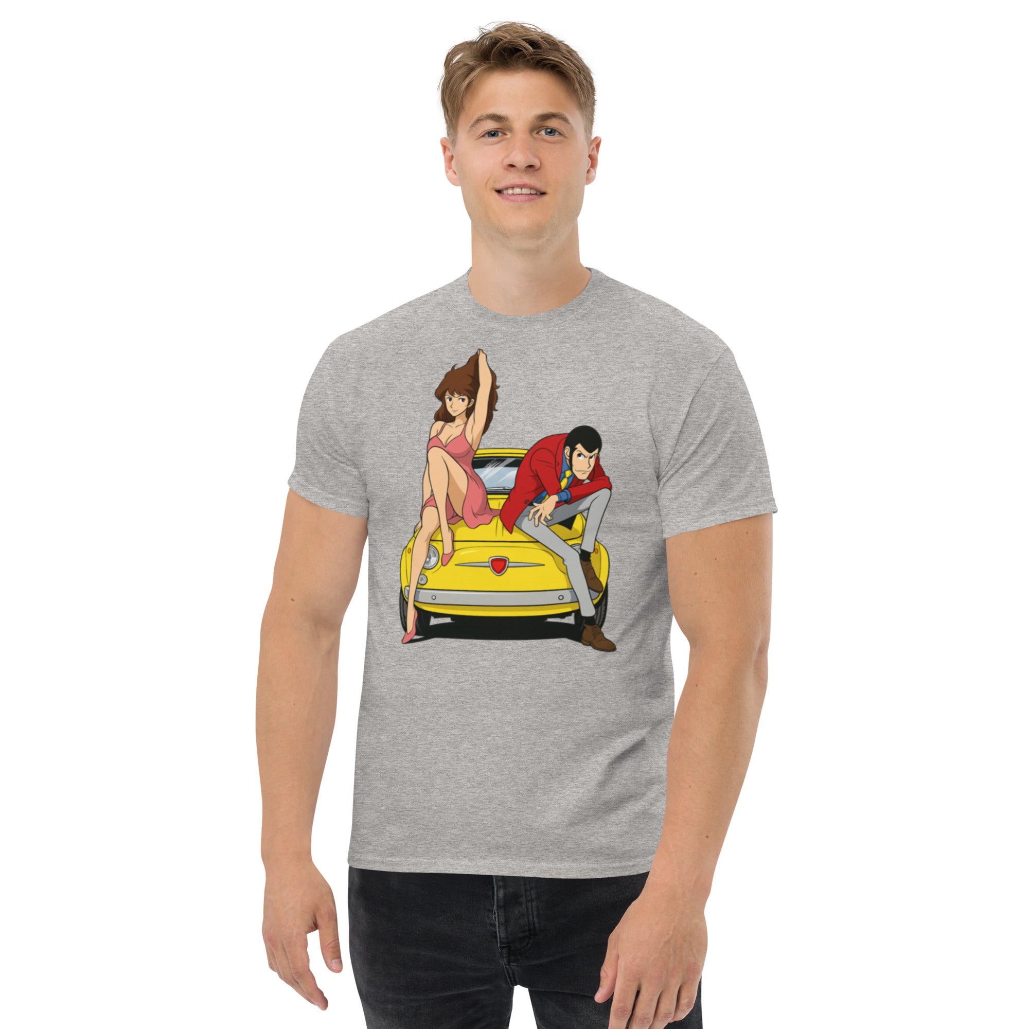 T-shirt Unisex Lupin-DTG-Biiply-Grigio Sportivo-S-Biiply