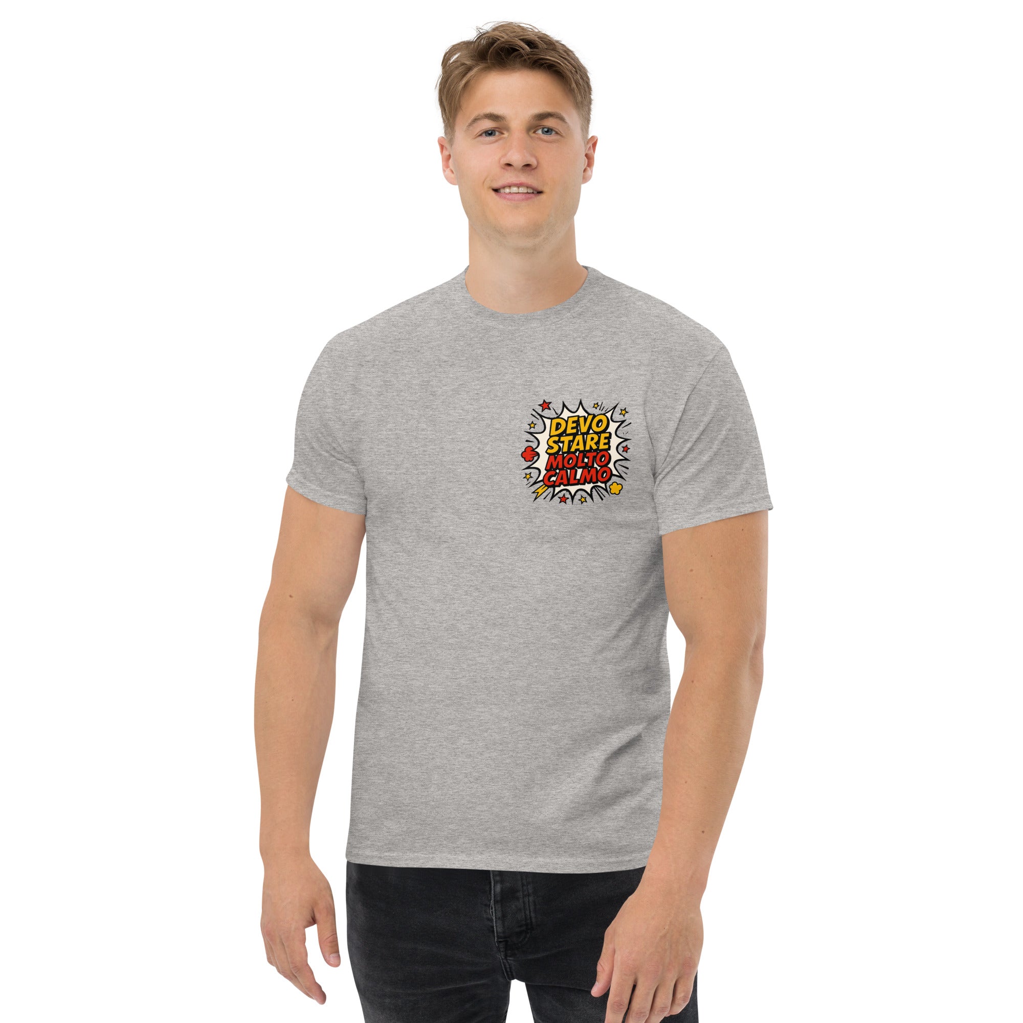 T-shirt Stampata Unisex Devo stare molto calmo