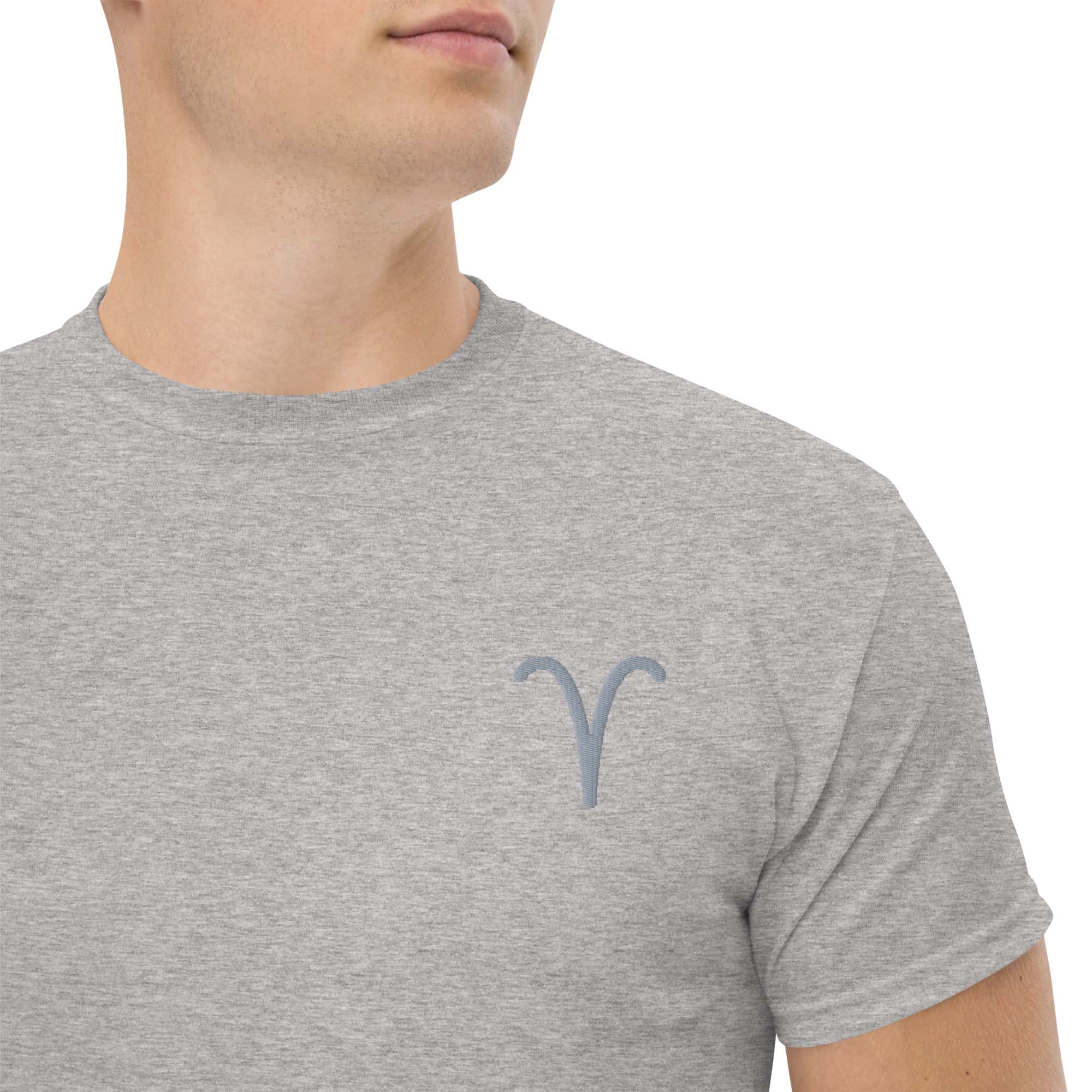 T-shirt Unisex Ariete-Ricamati-Biiply-Grigio Sportivo-S-Biiply