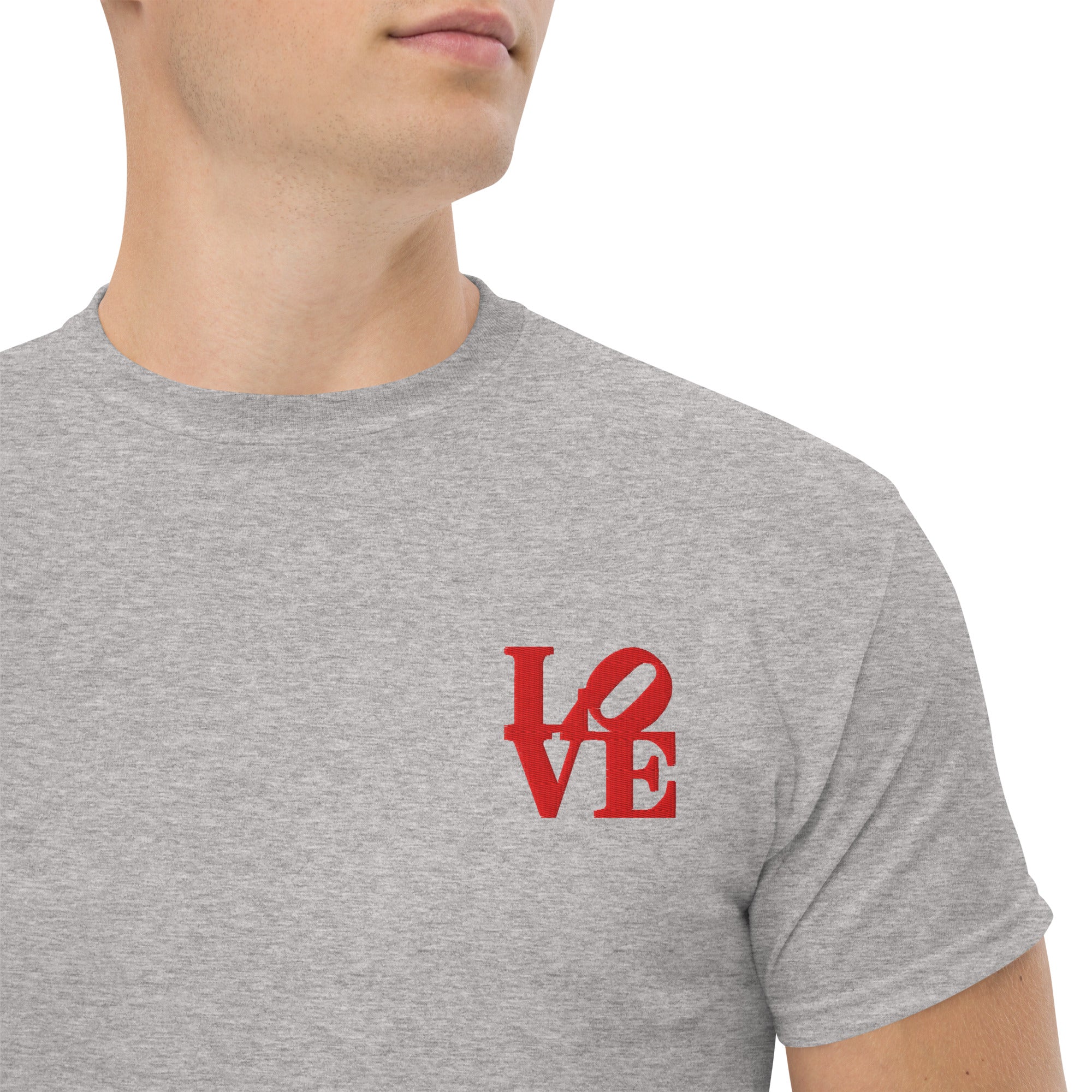 T-shirt Unisex Love-Ricamati-Biiply-Grigio Sportivo-S-Biiply