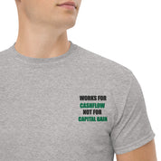 T-shirt Unisex Works Cashflow not Capitalgain-Ricamati-Biiply-Grigio Sportivo-S-Biiply